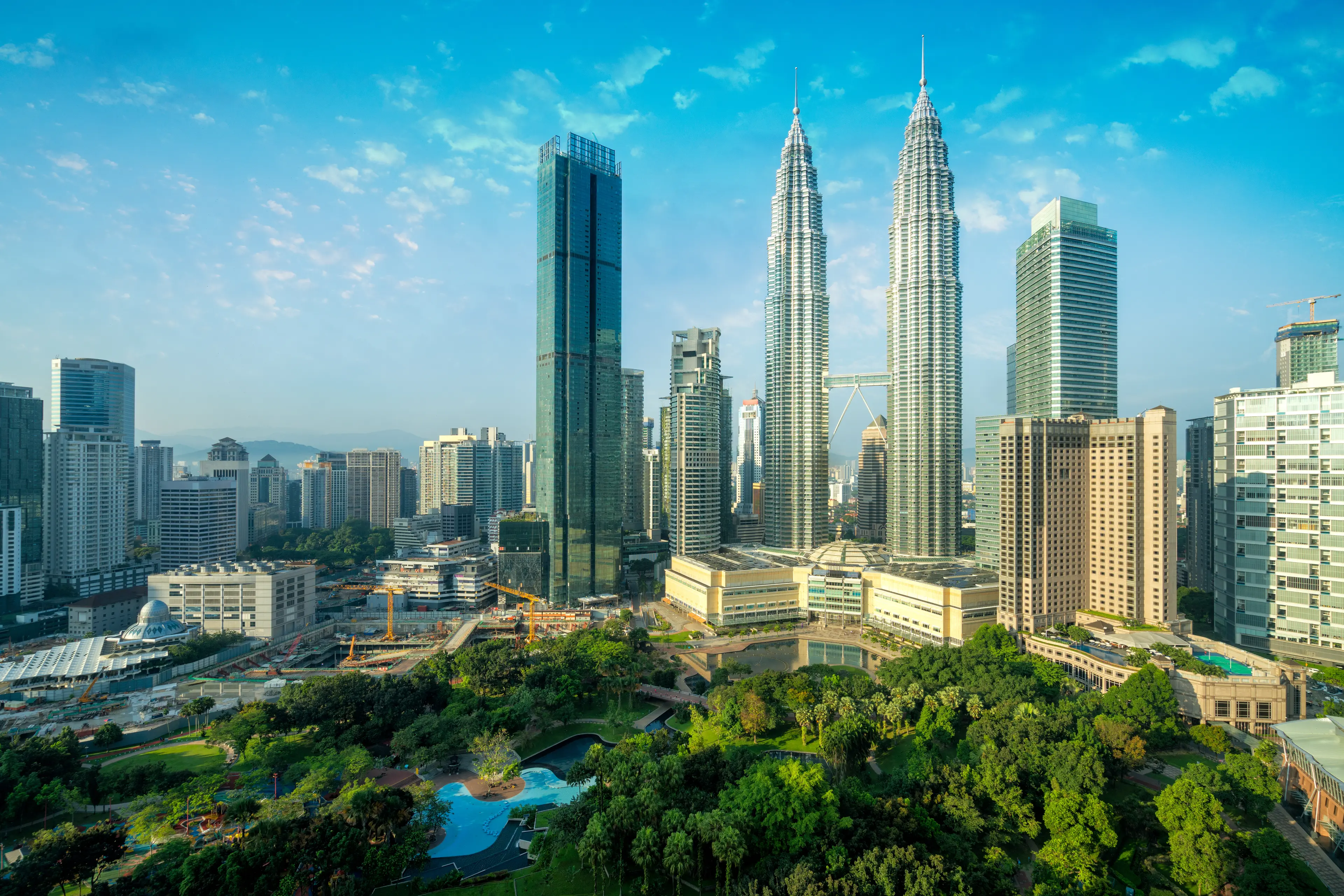 City skyline featuring Petronas Towers City skyline featuring Petronas Towers