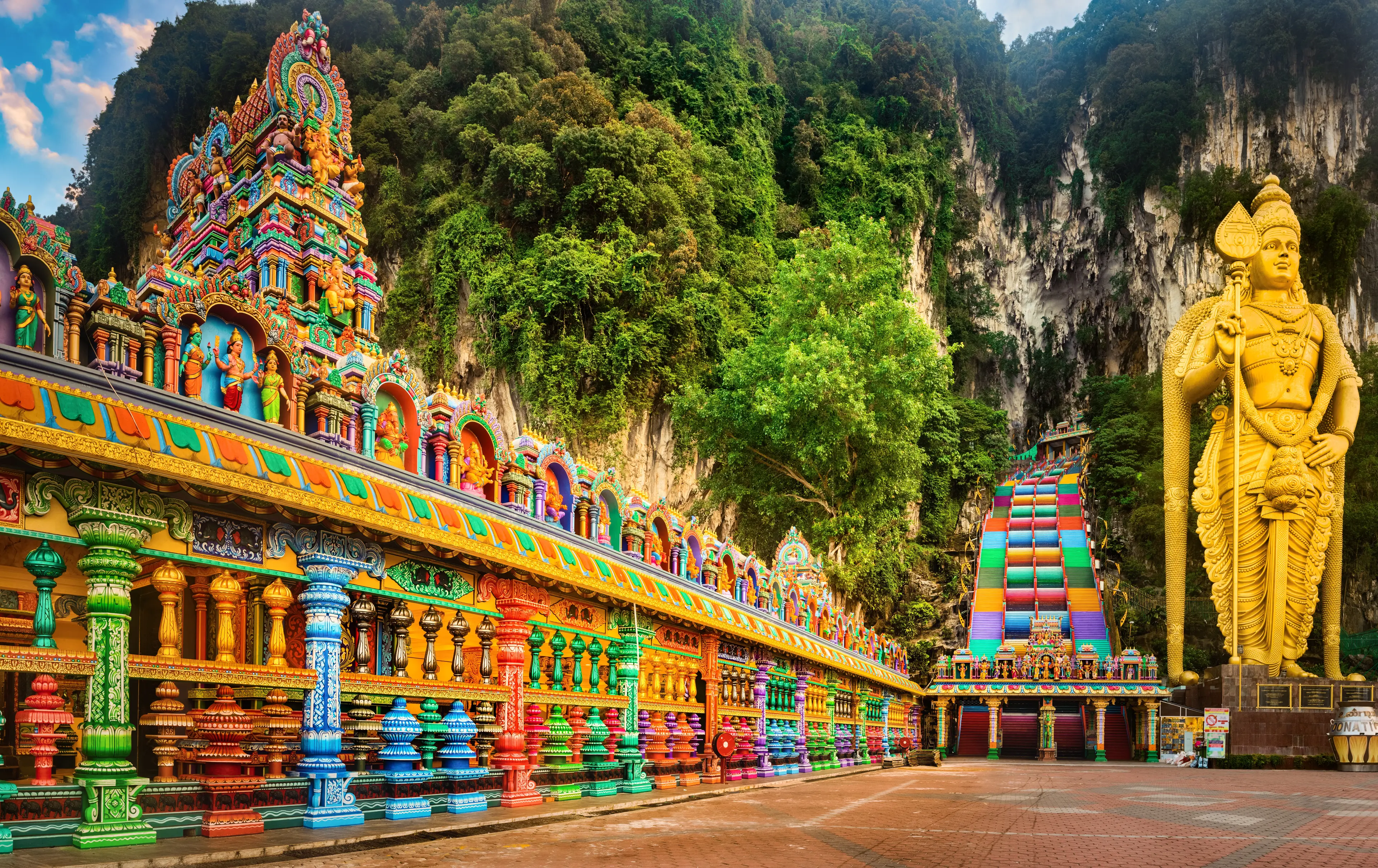 Colorful entrance to Batu caves