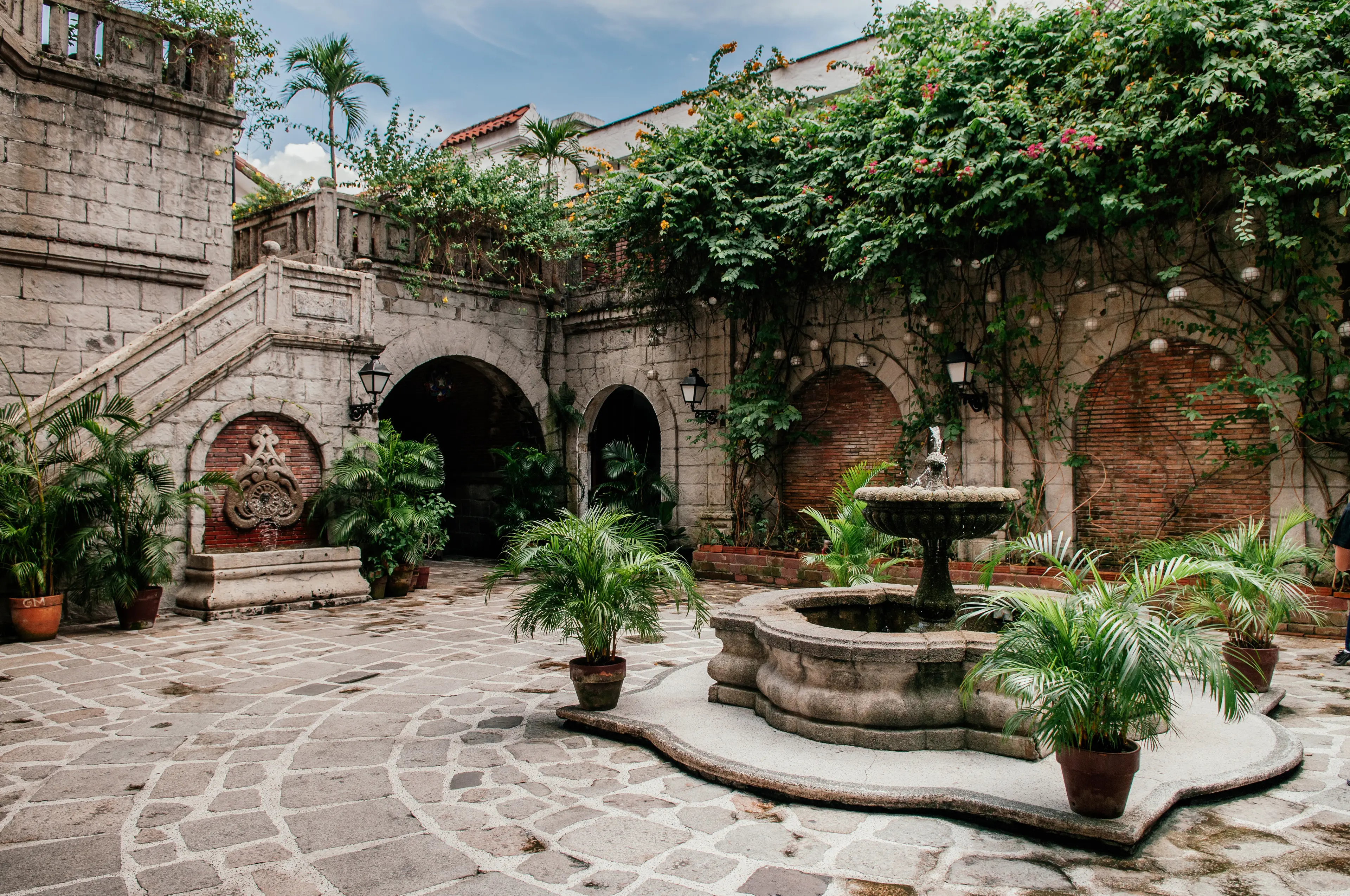 Spanish Colonial house fountain in Casa Manila