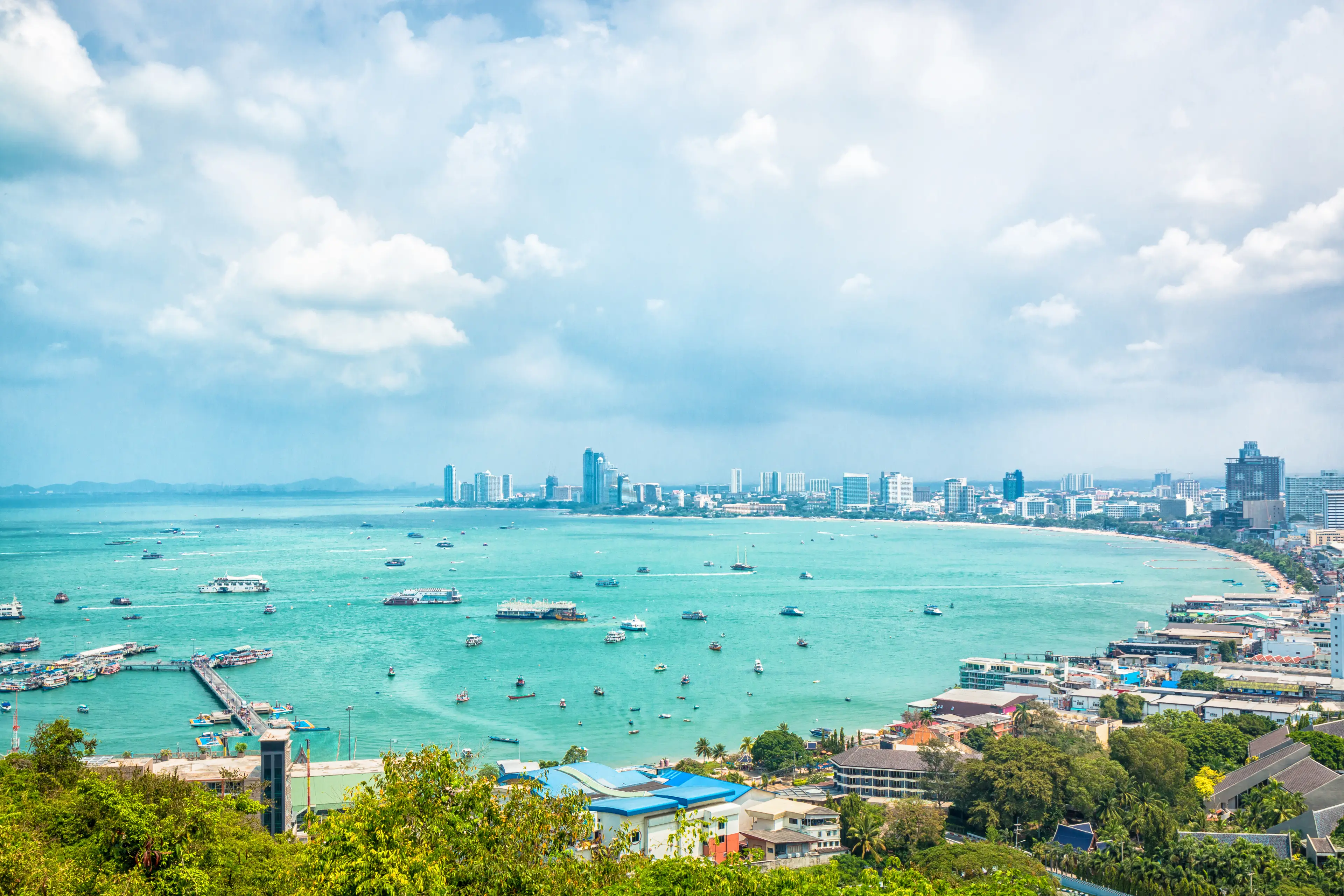 Panorama of the city and the beach Panorama of the city and the beach