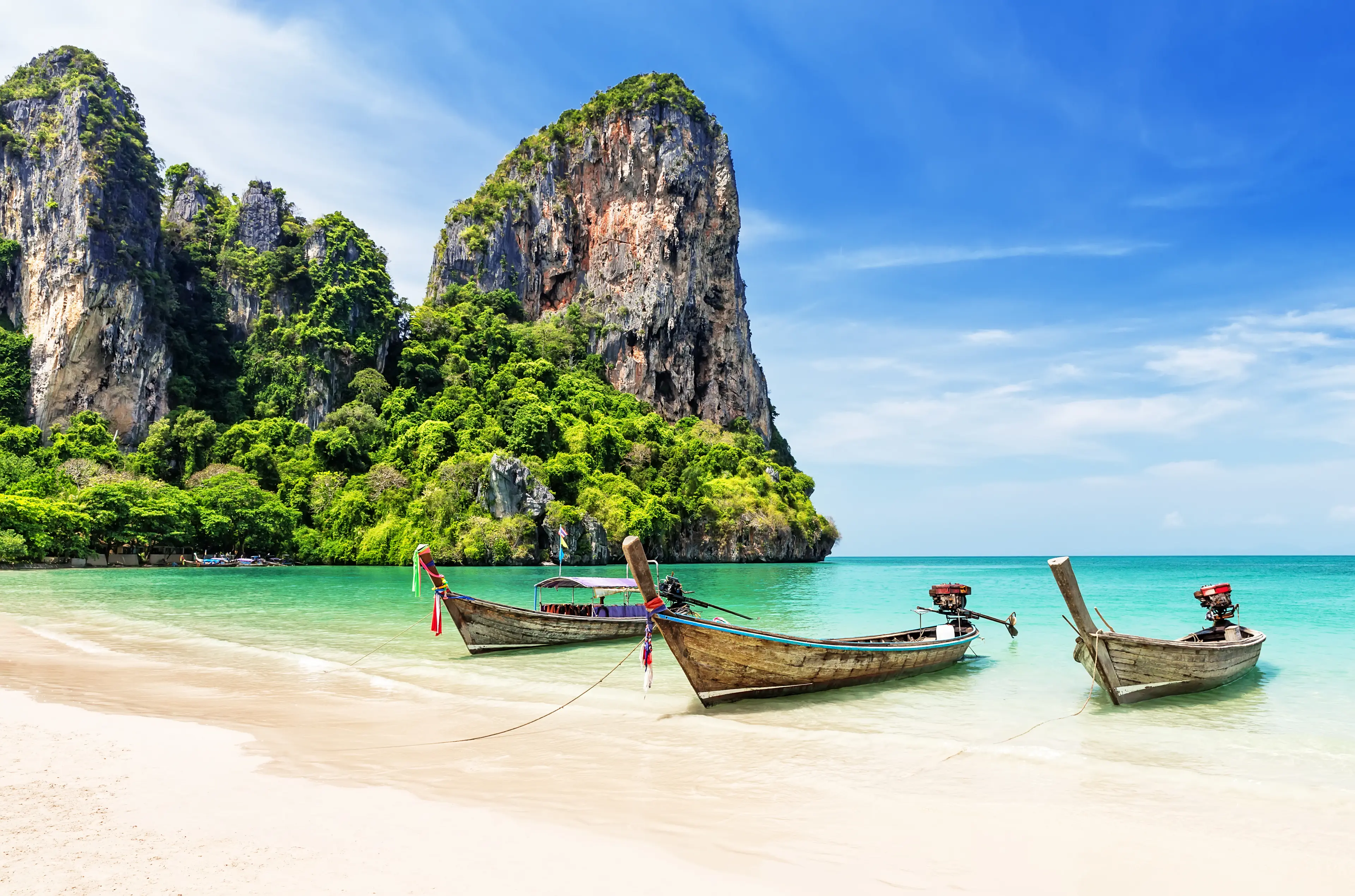 Thai traditional wooden longtail boat Thai traditional wooden longtail boat