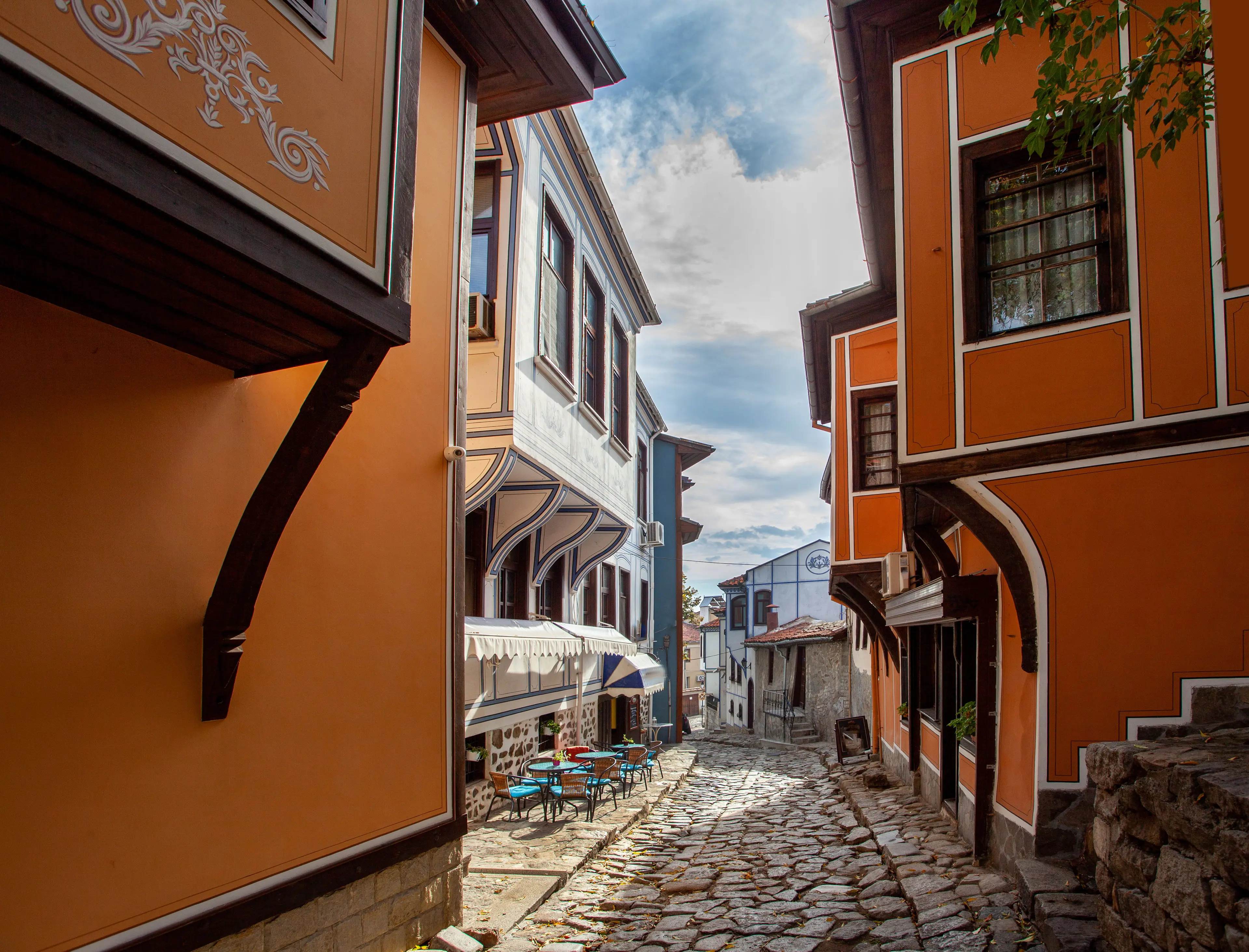 Traditional architecture of the old town Traditional architecture of the old town