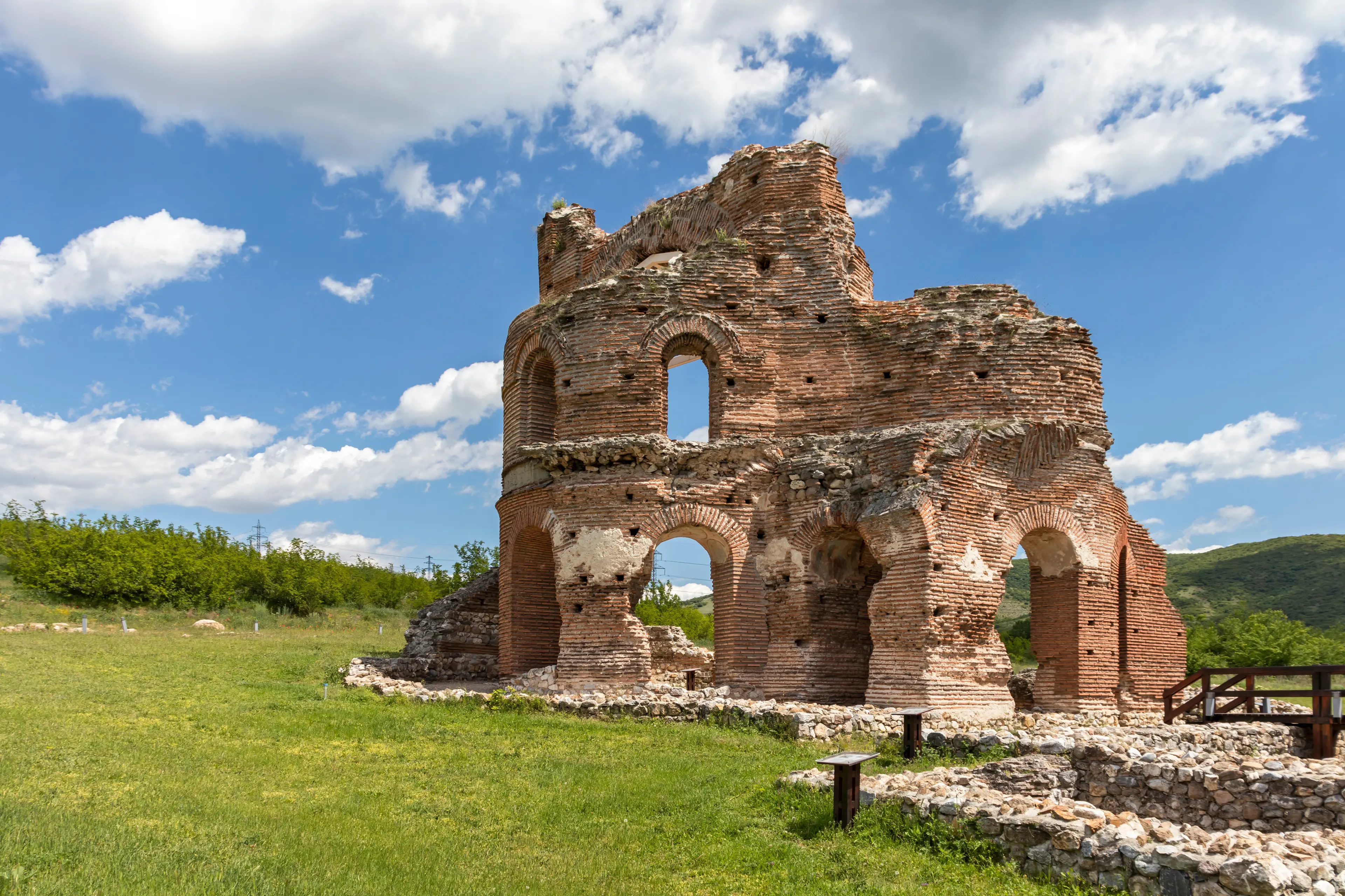 Ruins of the Byzantine basilica in Perushtitsa