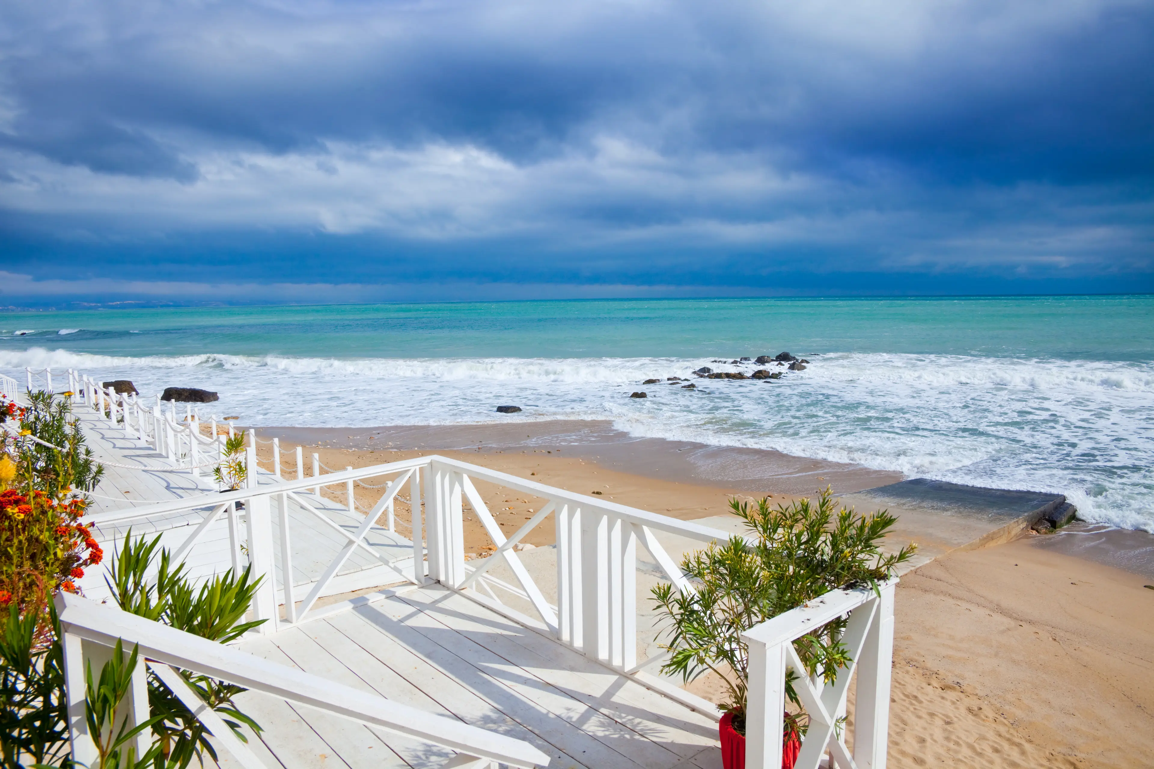 View of a Black sea coast beach View of a Black sea coast beach