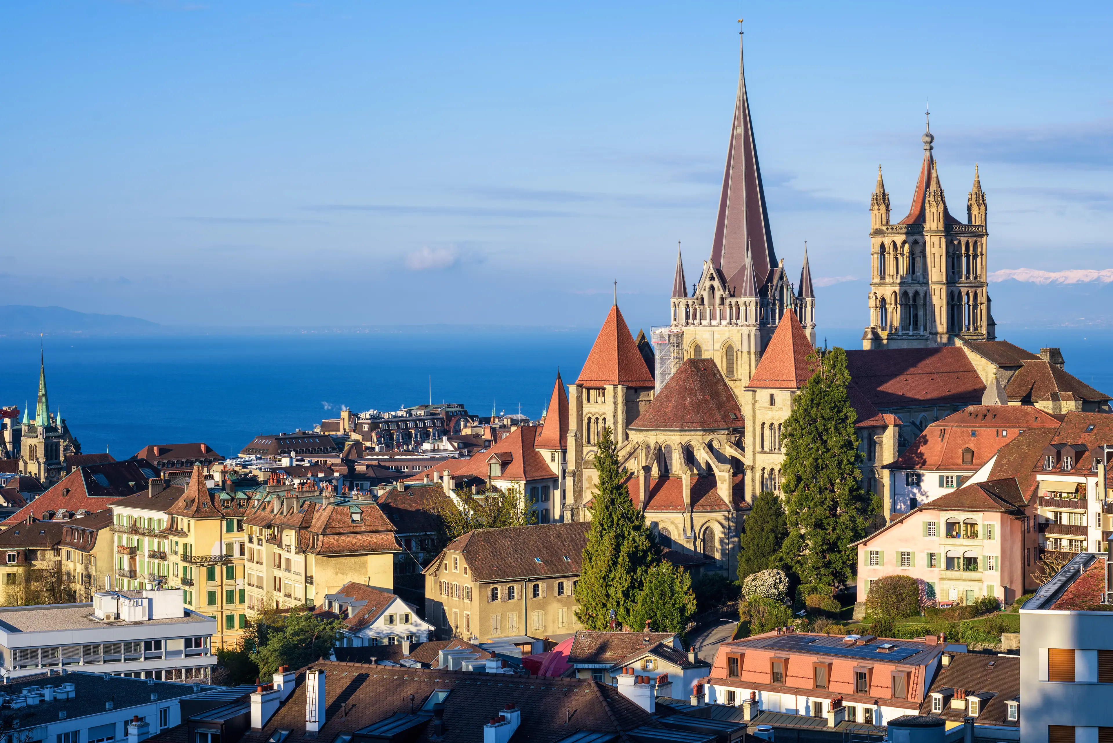 Lausanne city on Lake Geneva Lausanne city on Lake Geneva