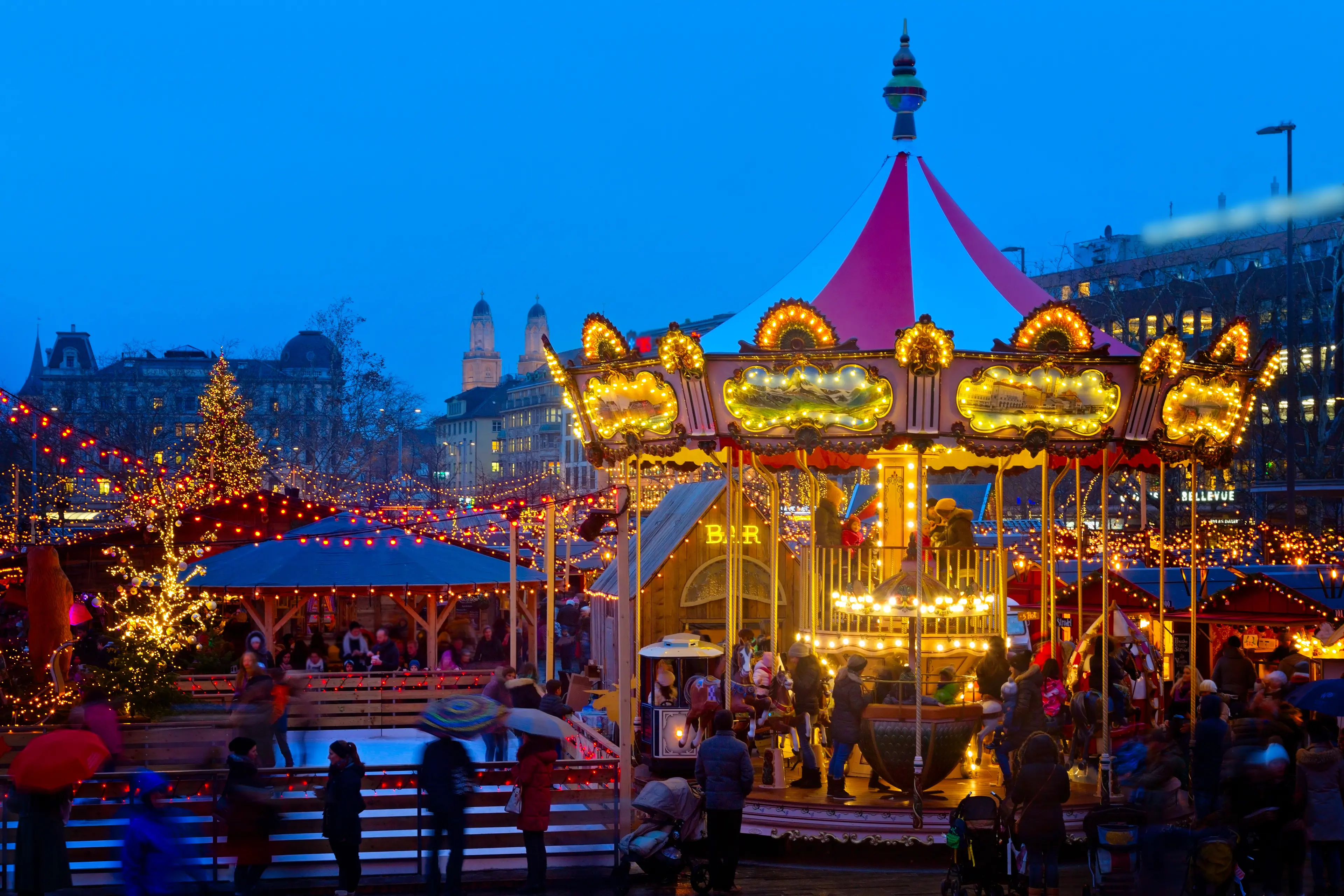 Weichnachtsmarkt in Zürich, Schweiz