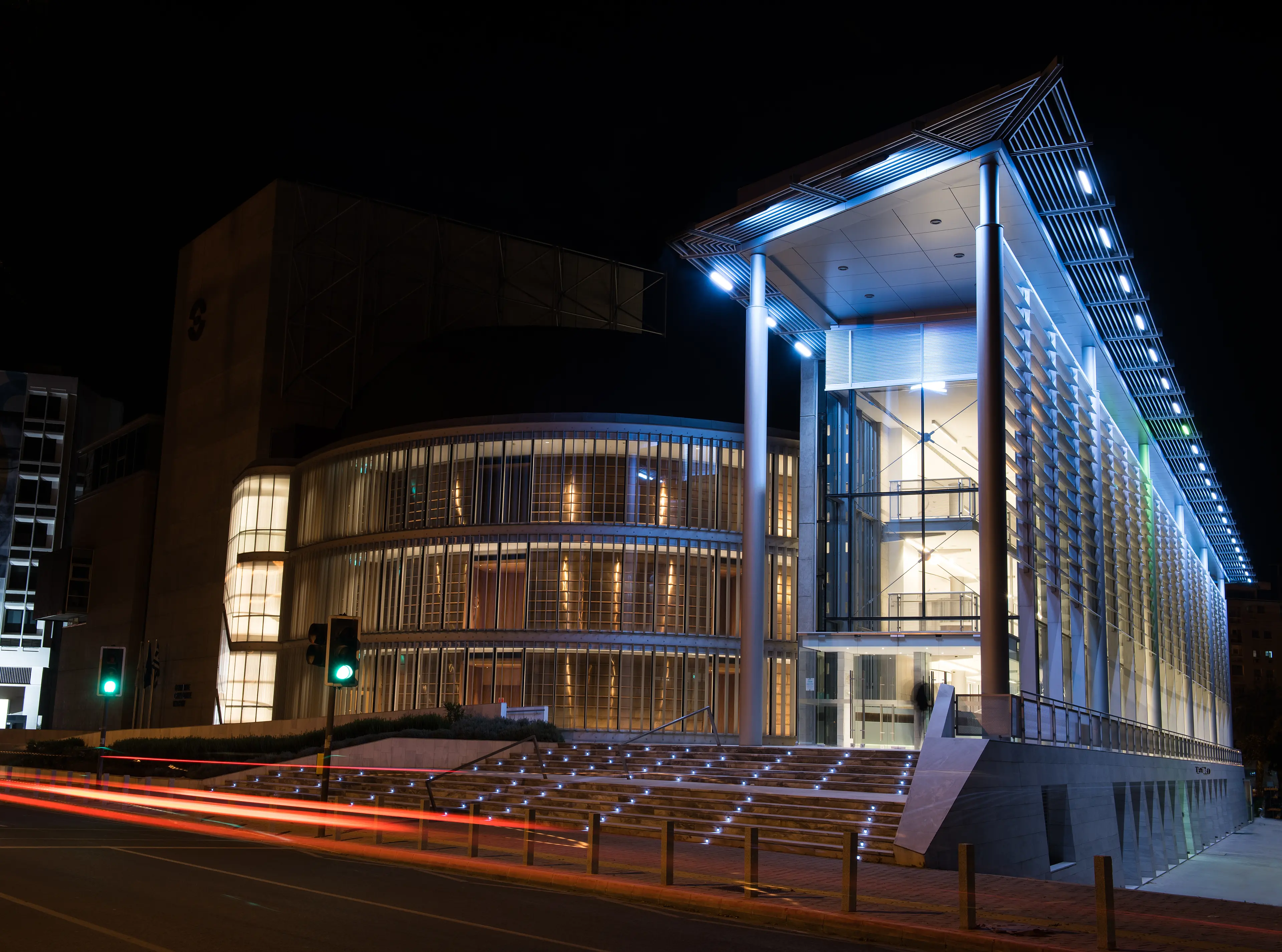 Modern glass building of the Theatrical Organization of Cyprus Modern glass building of the Theatrical Organization of Cyprus