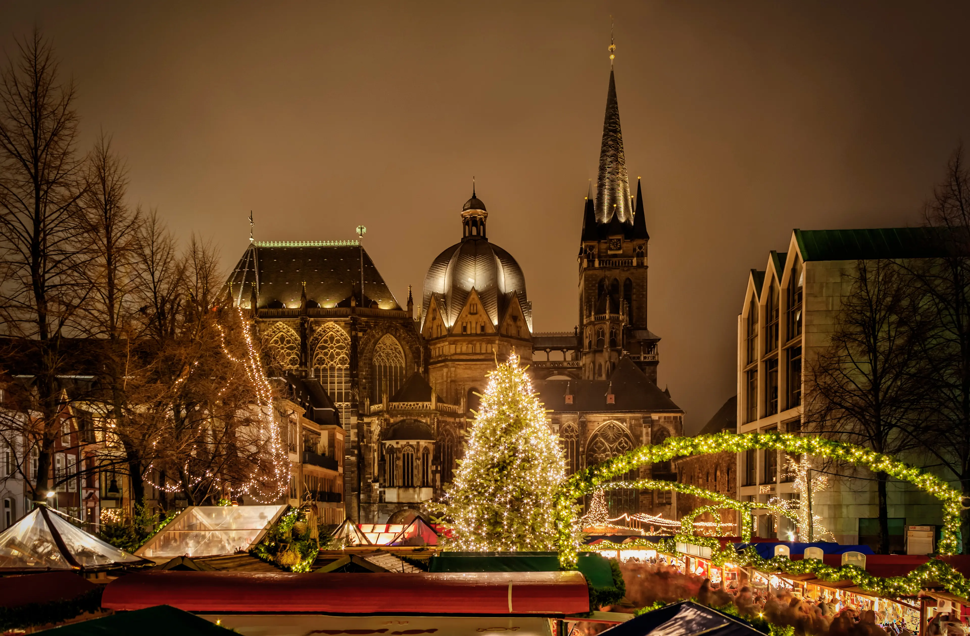 Aachen Cathedral at Christmas time