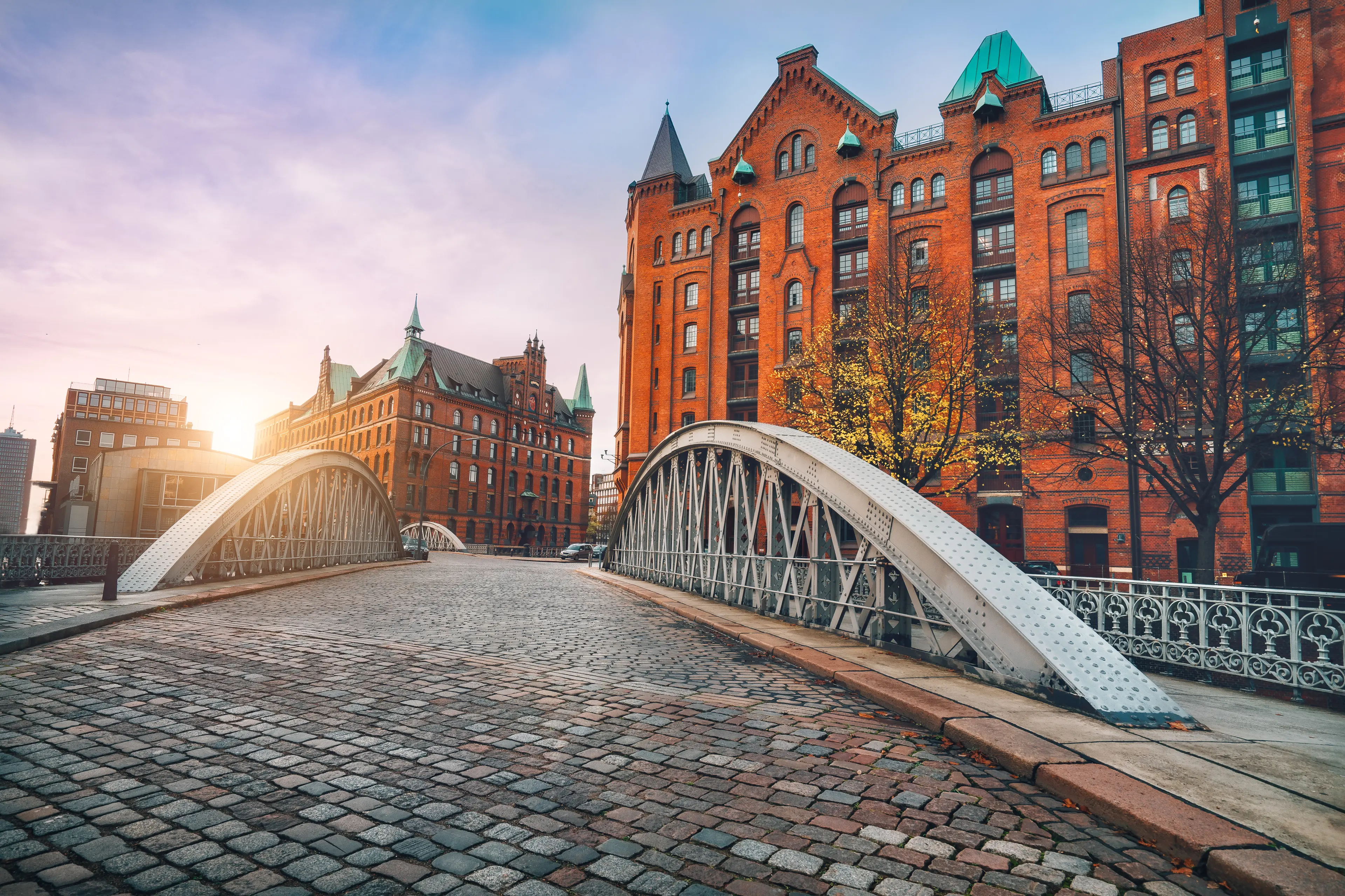 Bridge and architecture of Speicherstadt Bridge and architecture of Speicherstadt