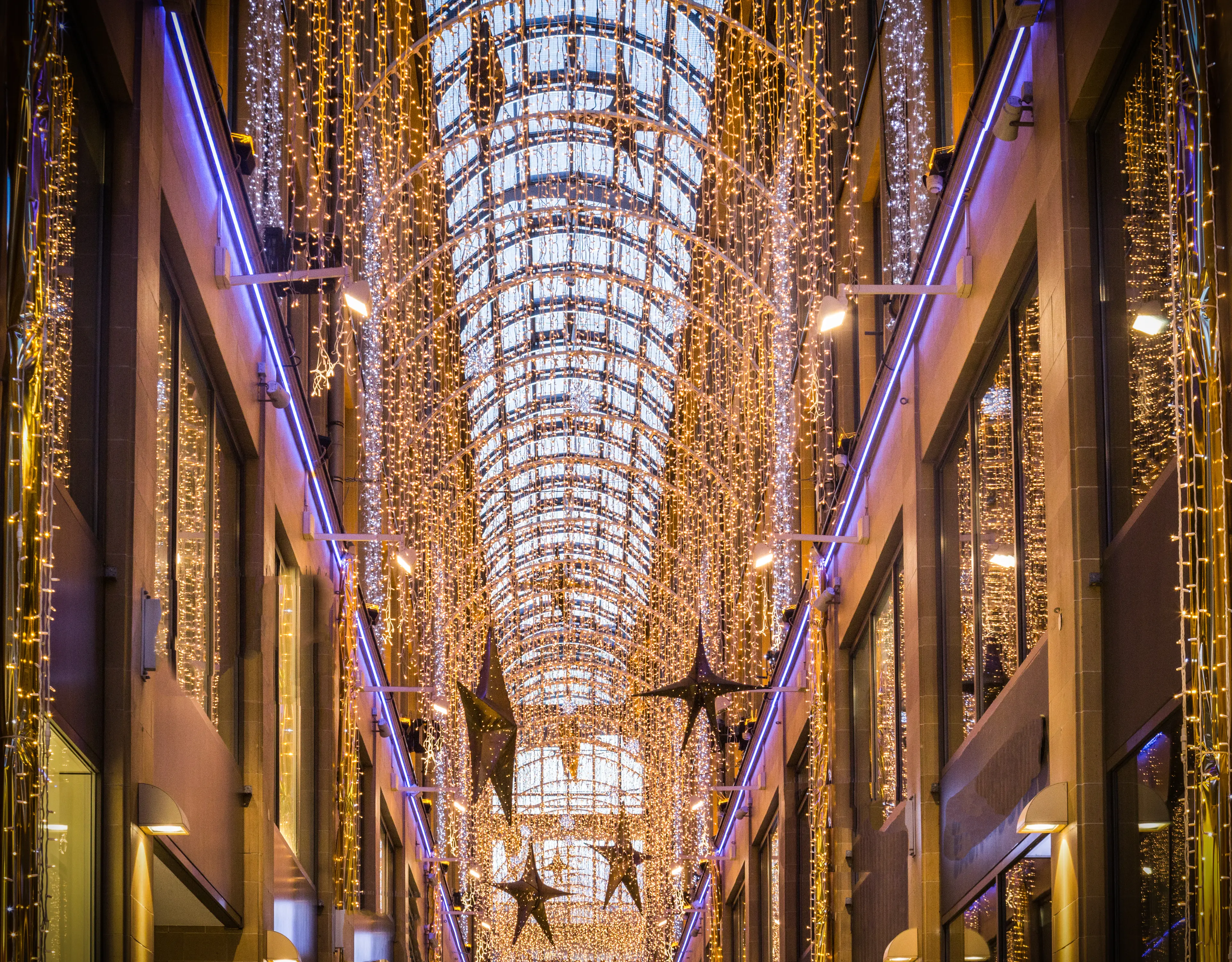 Christmas decorations in a shopping mall Christmas decorations in a shopping mall