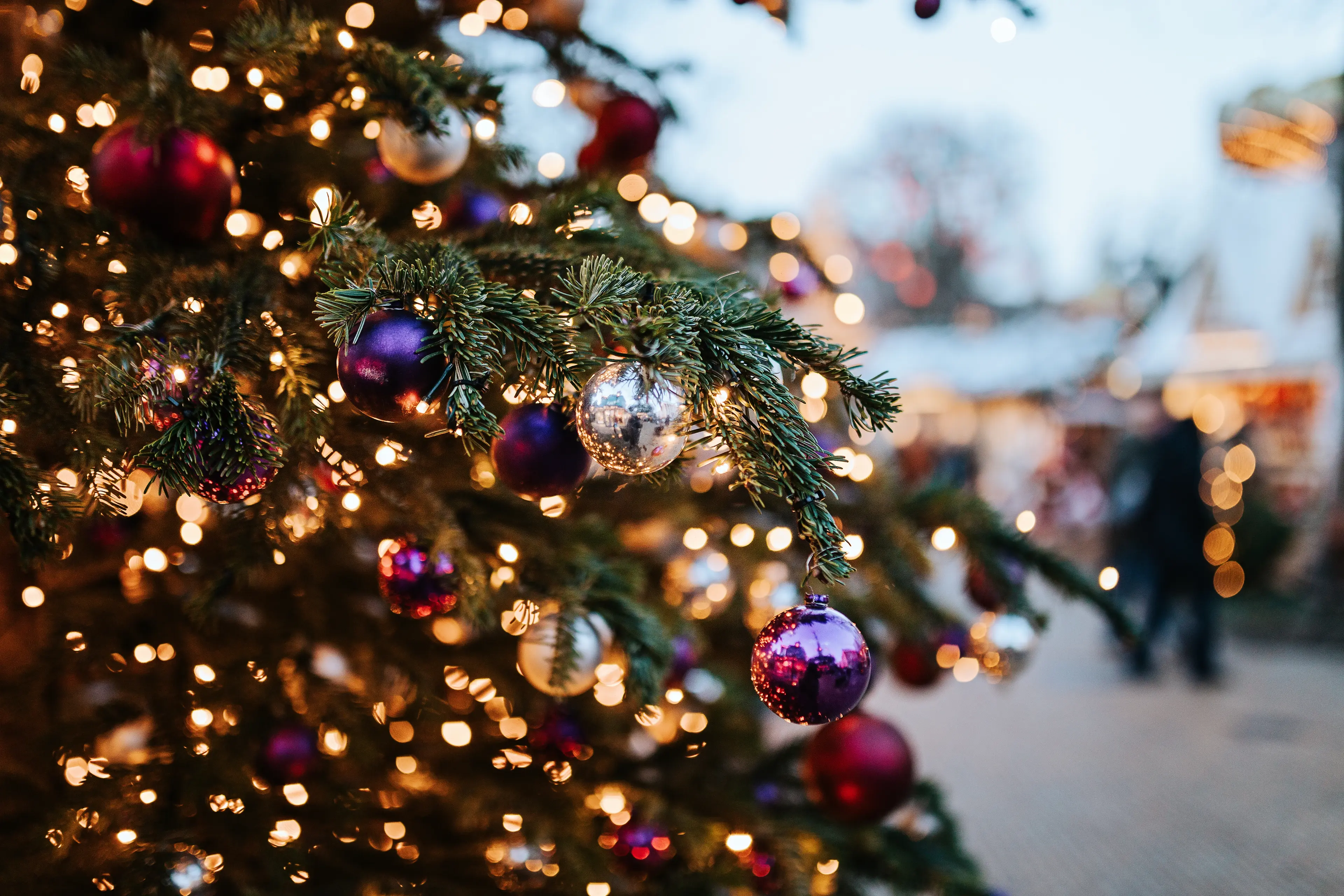 Lights on Christmas tree