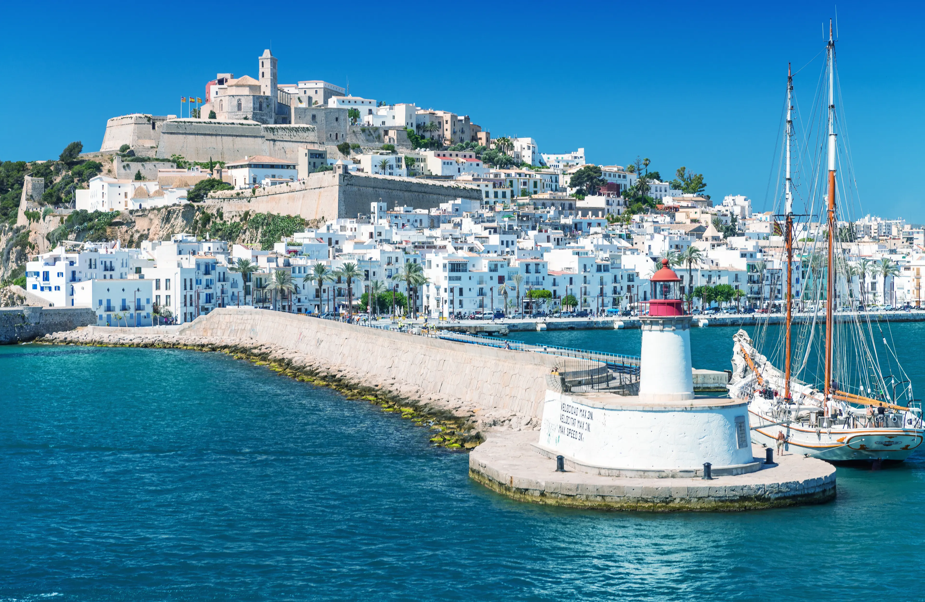 Ibiza port and lighthouse
