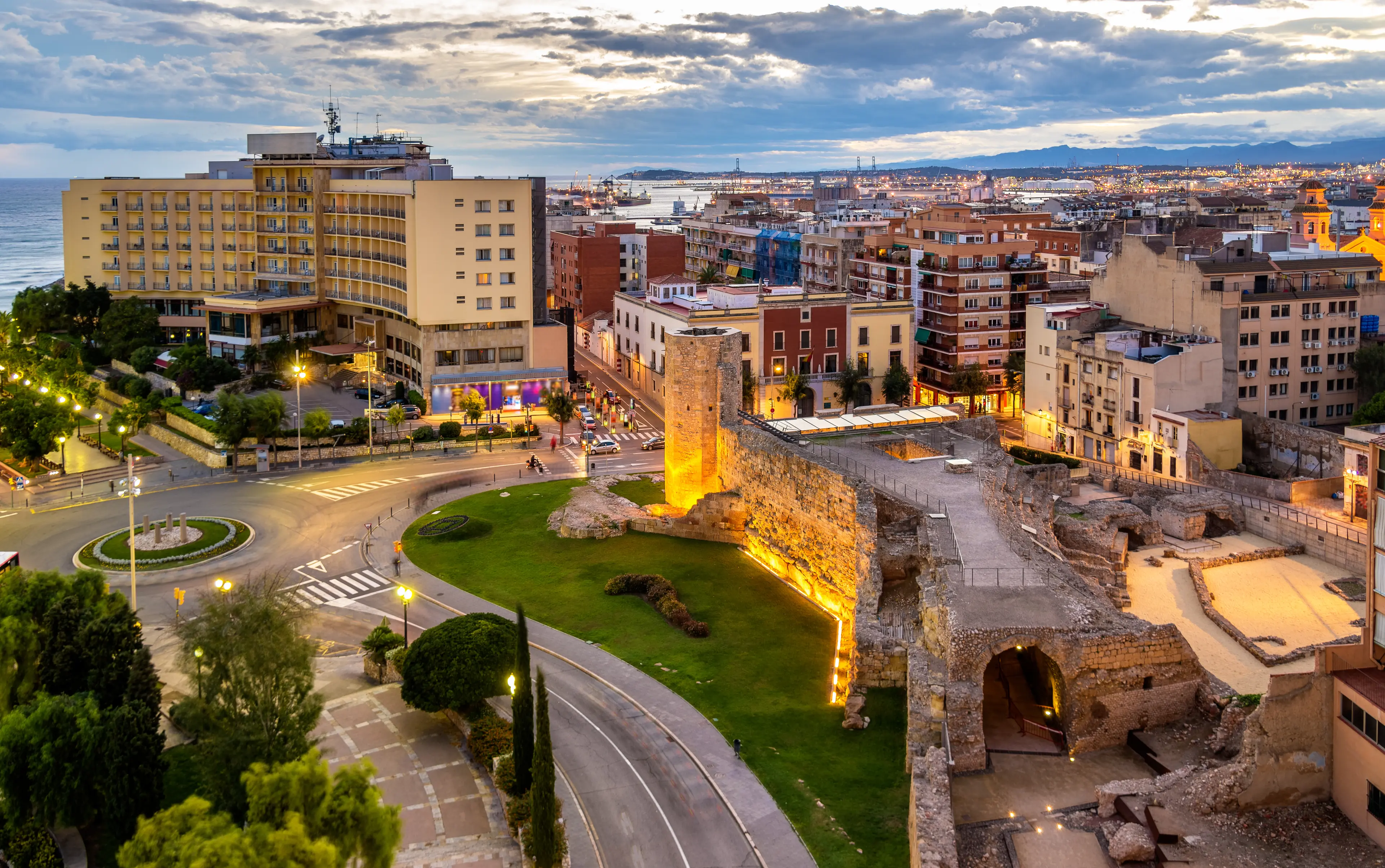 Scenic view of the city with Roman Walls