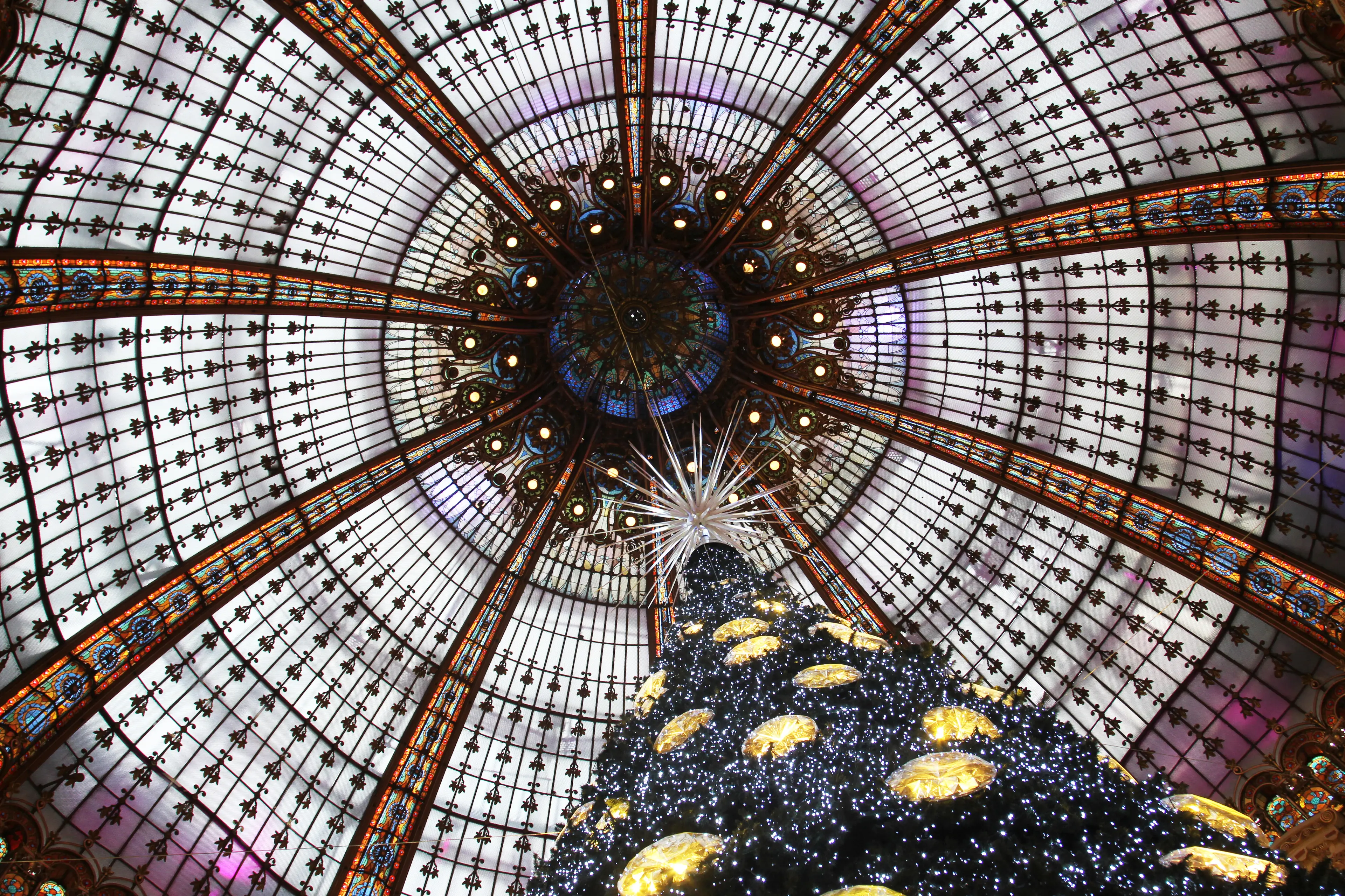 The Christmas tree at Galleries Lafayette