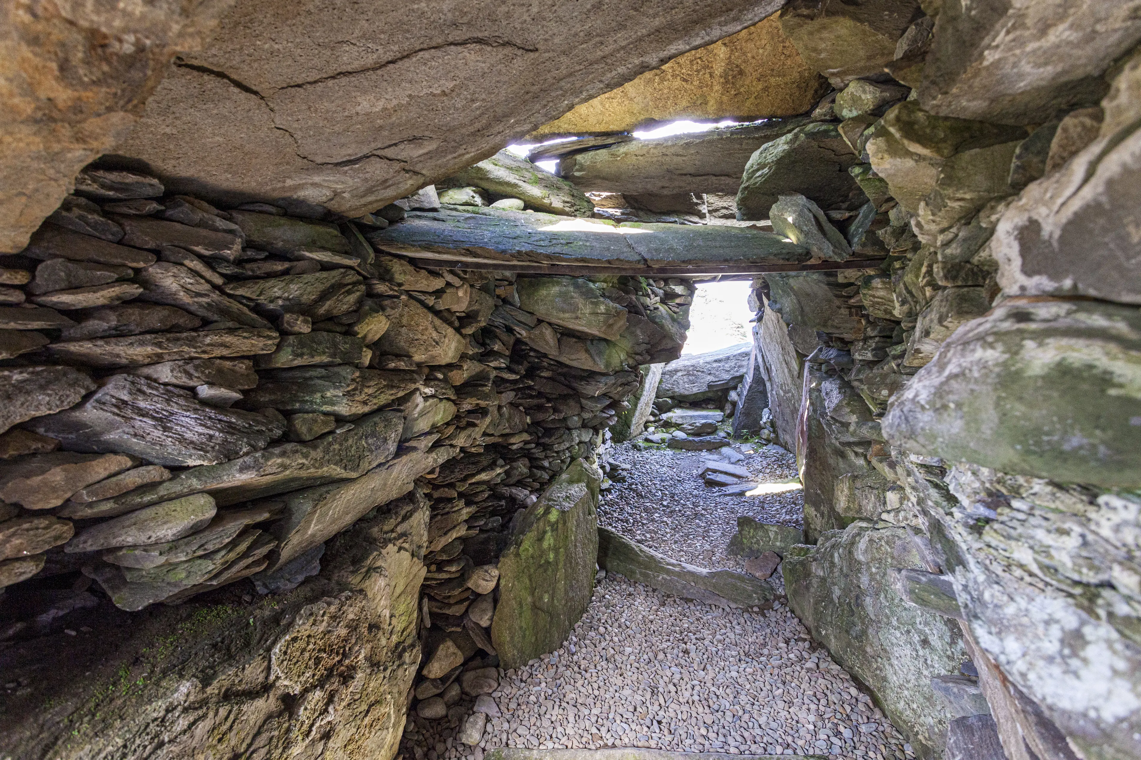 The interior of Nether Largie South Cairn