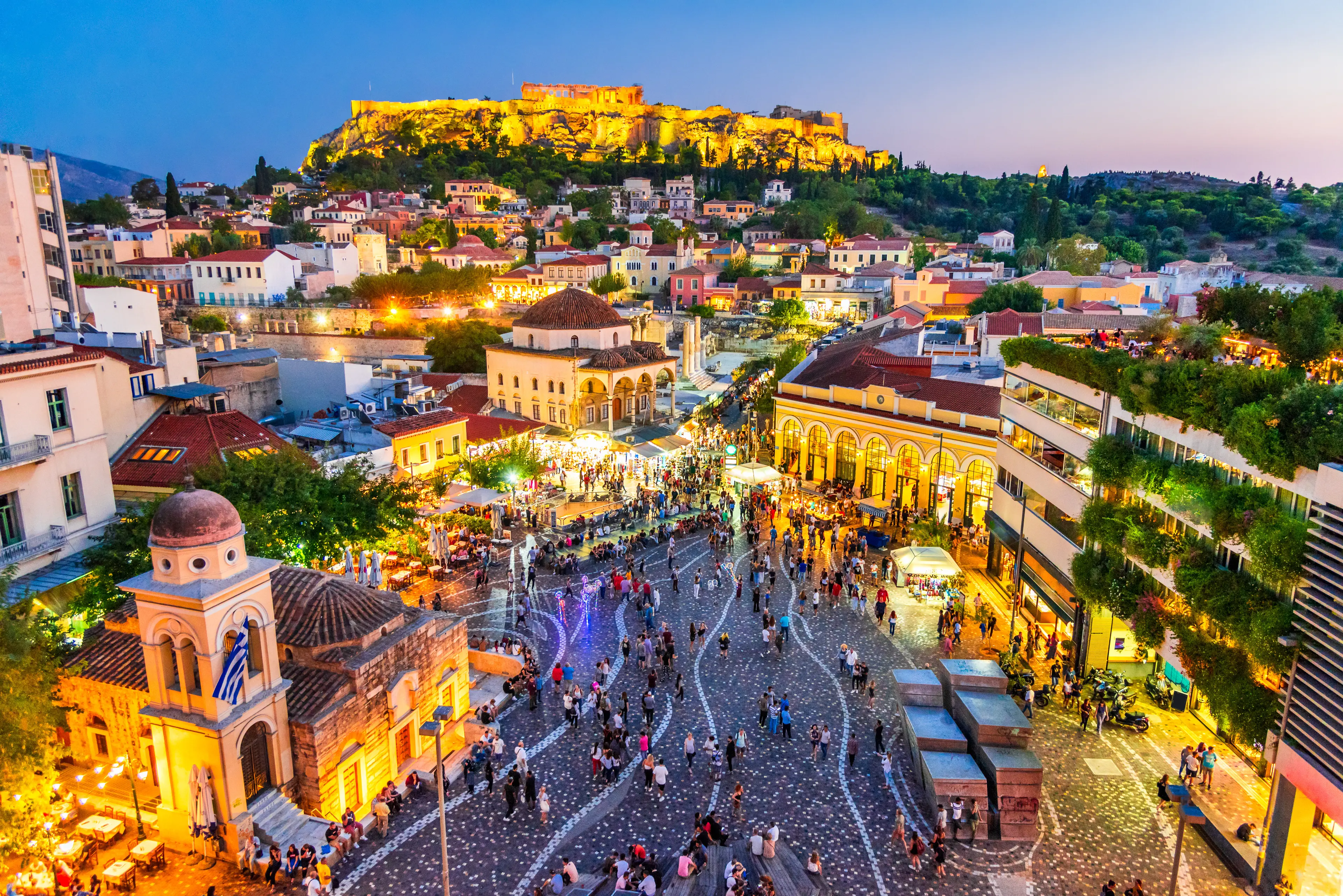 Monastiraki Square and Acropolis