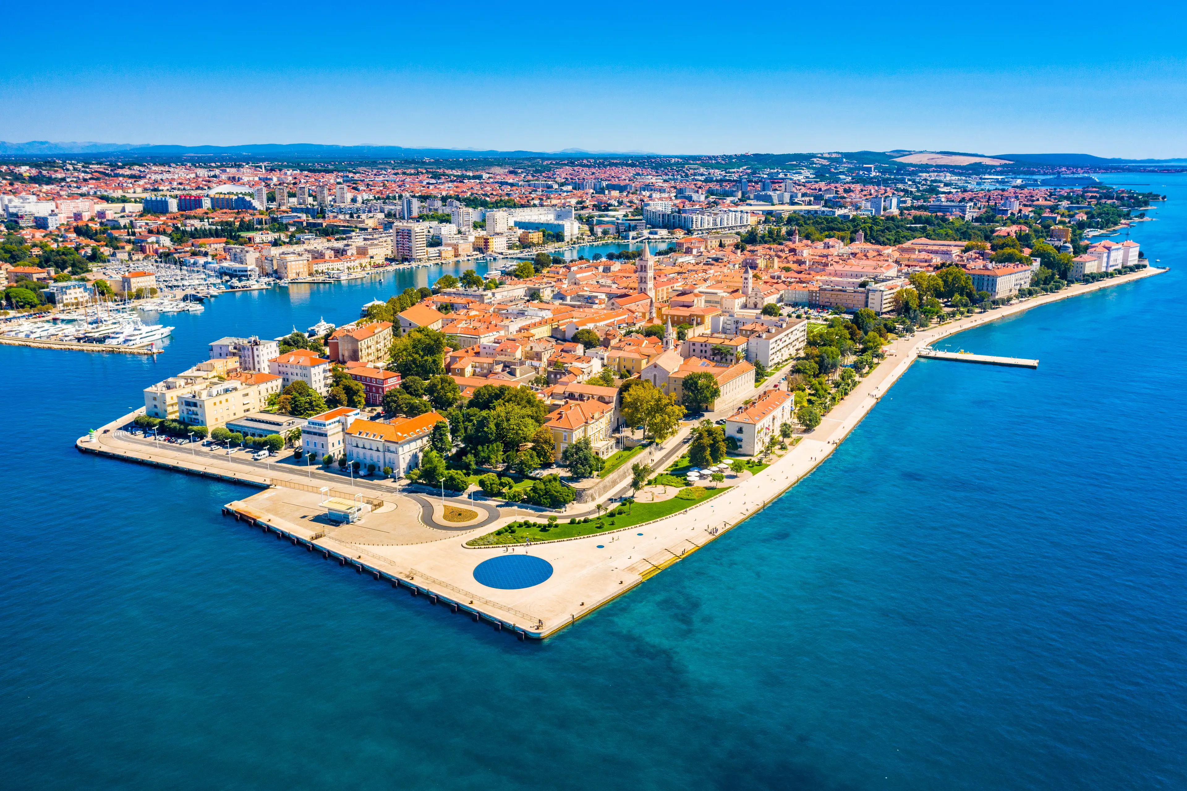 Aerial view of the old town