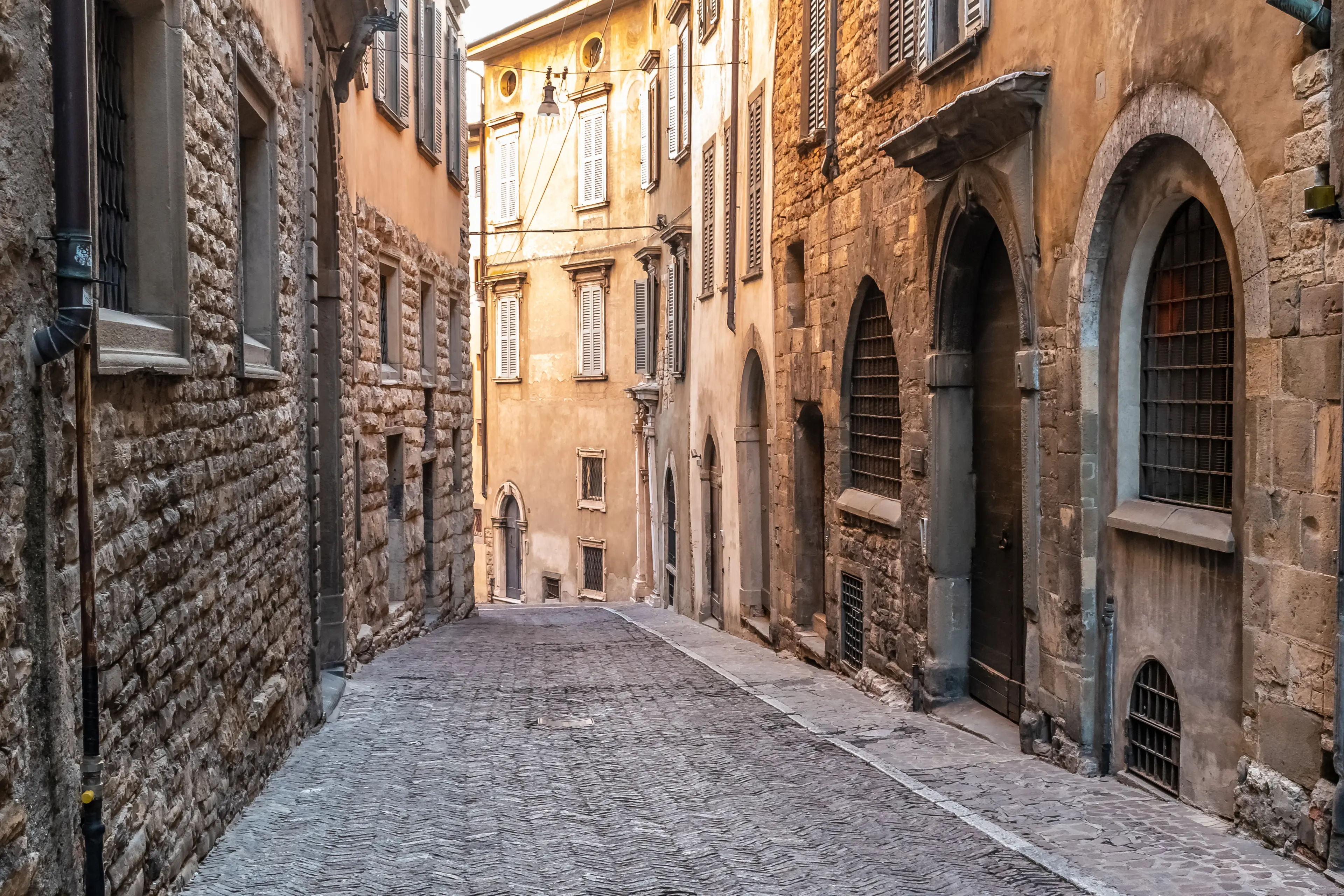 Beautiful Old Medieval European narrow empty street