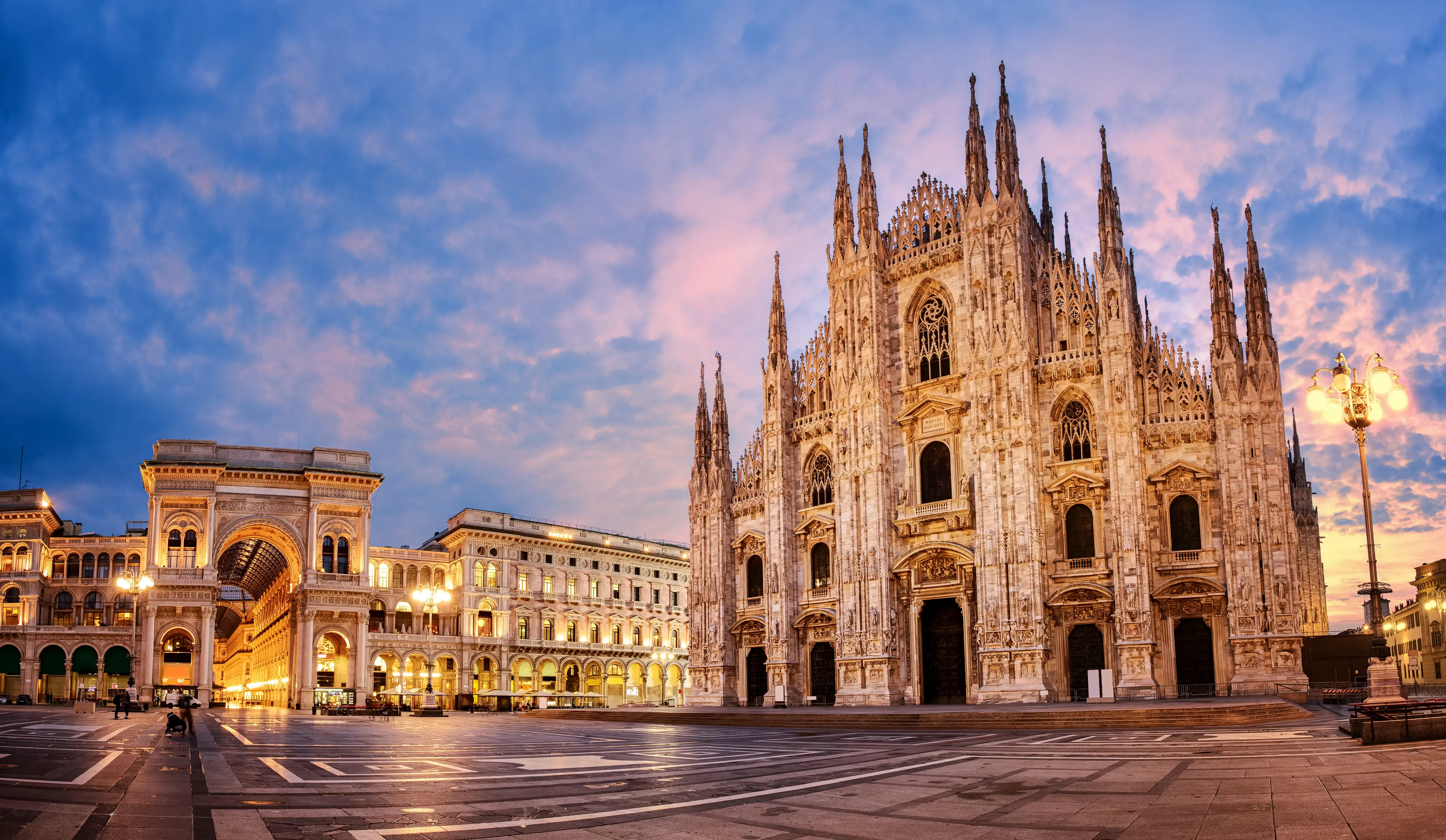 Milan cathedral at sunrise Milan cathedral at sunrise