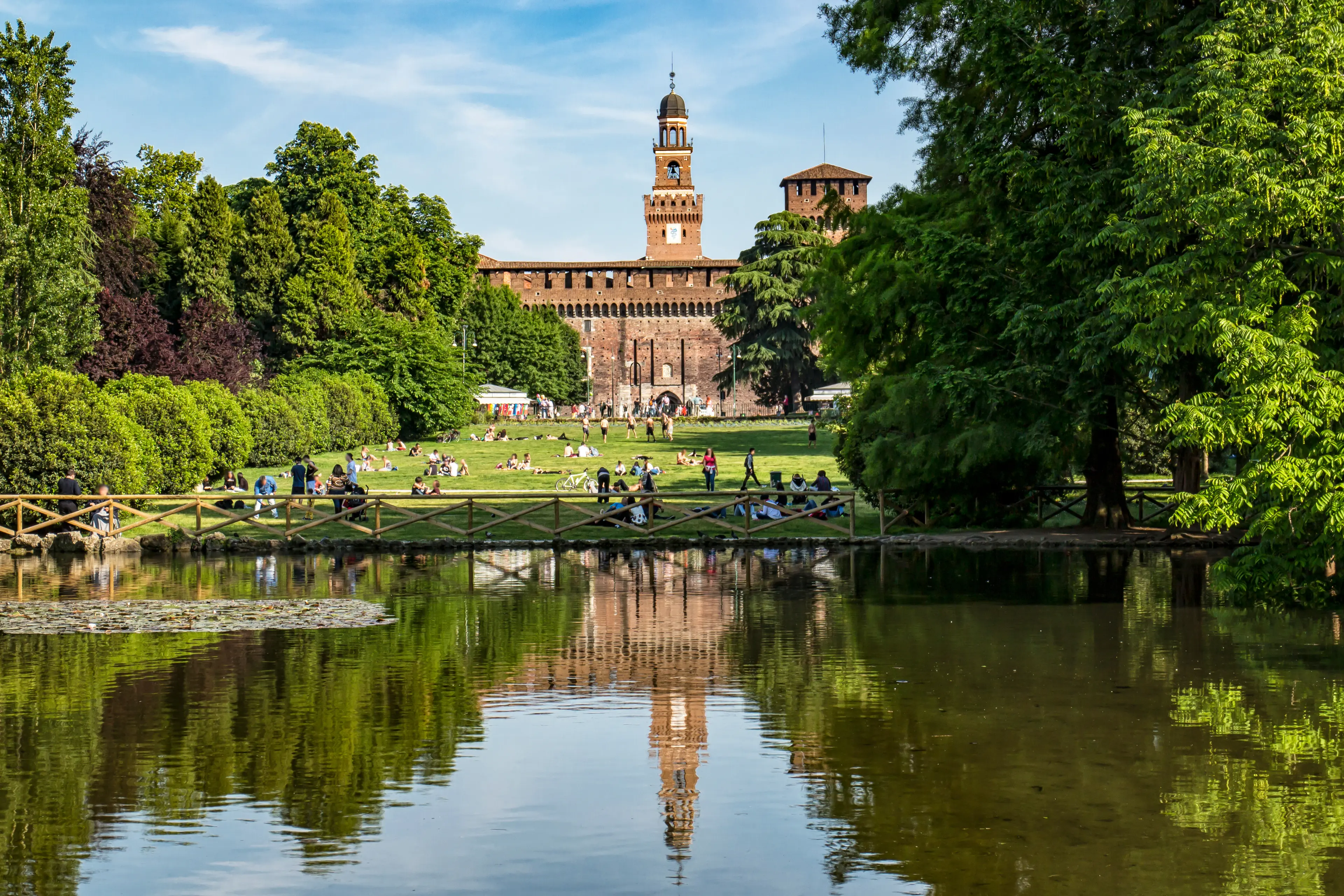Parco Sempione and the Filarete tower Parco Sempione and the Filarete tower