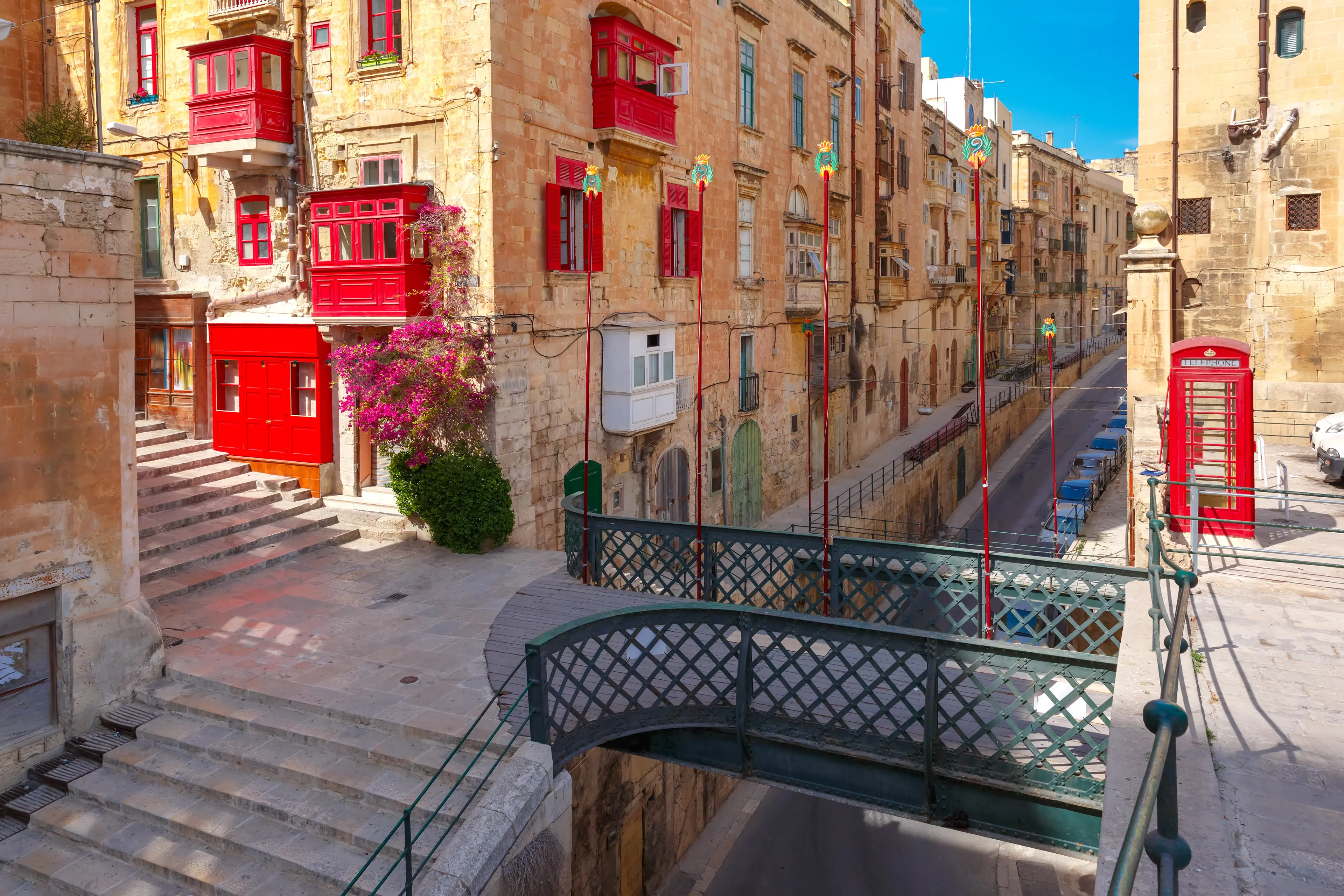 The traditional Maltese street The traditional Maltese street