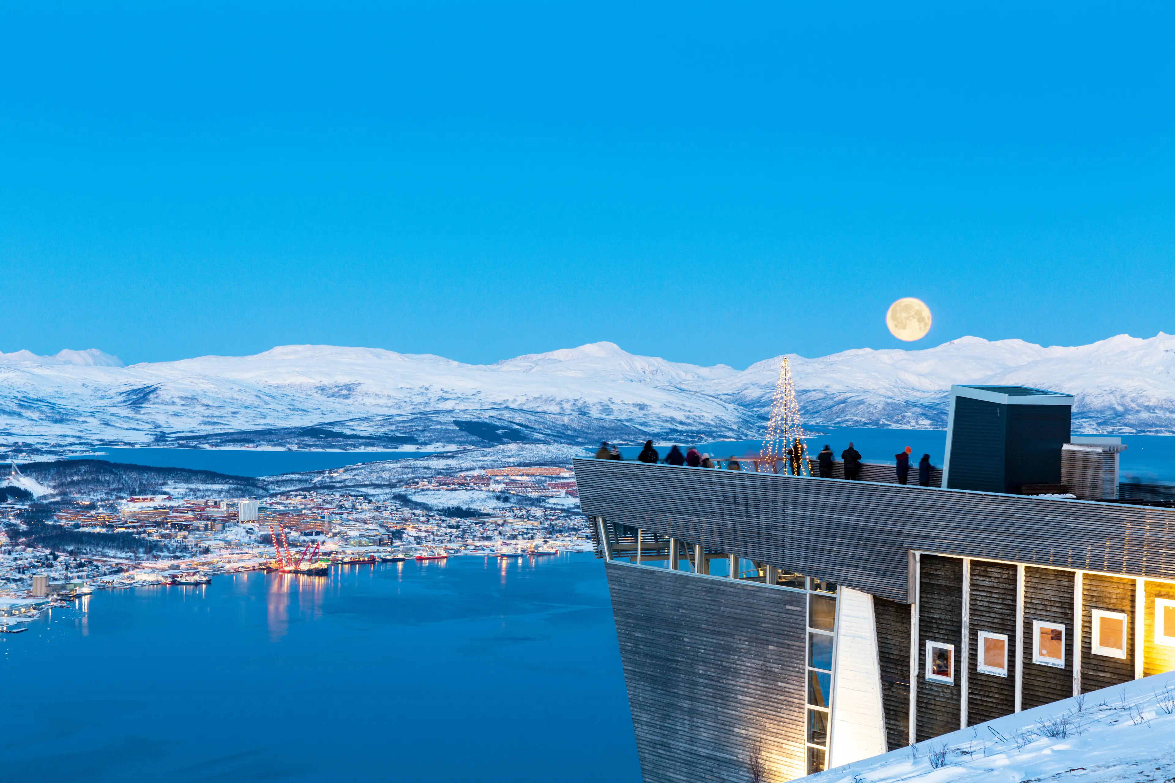 Tromsø city view point at wintertime