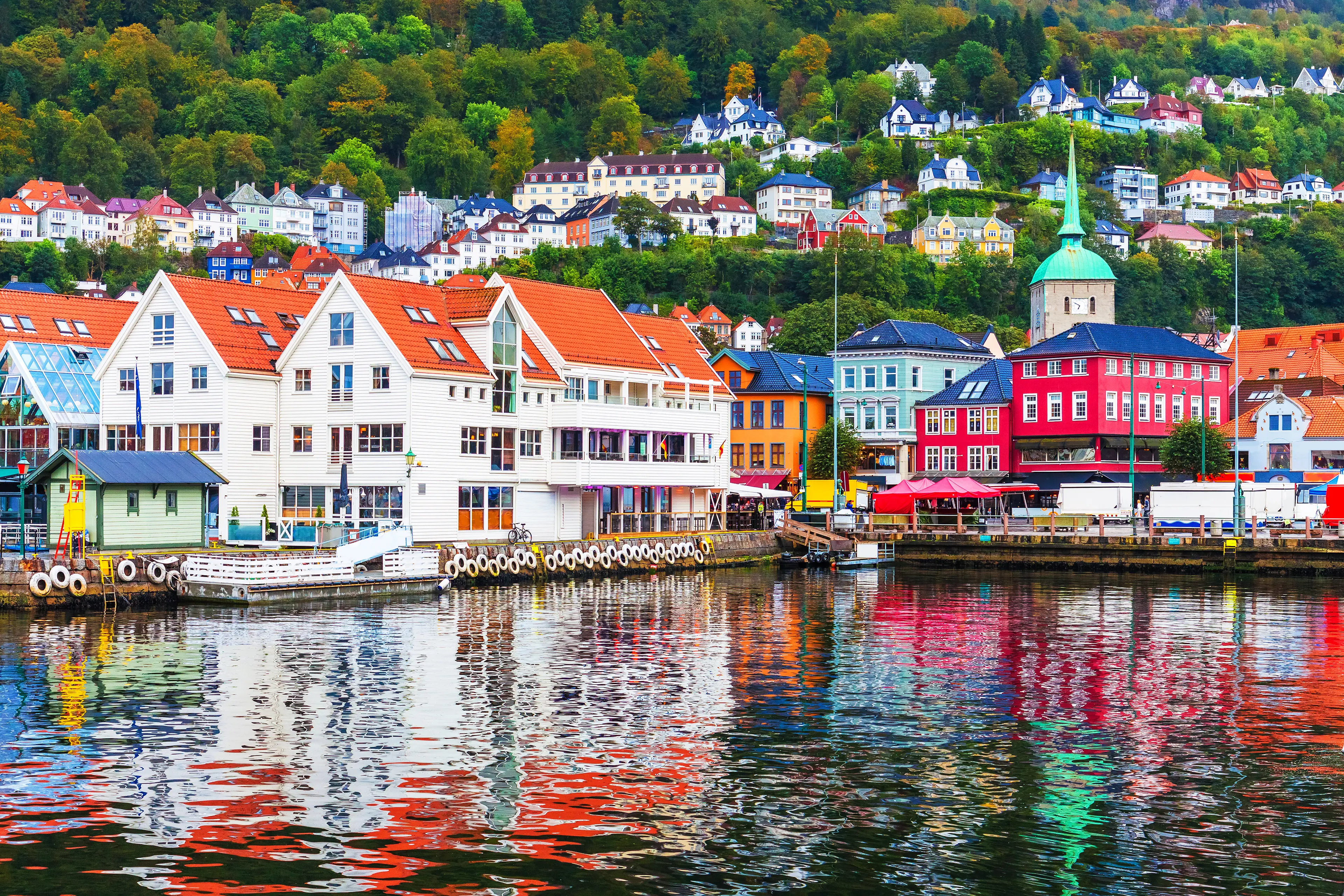 View of Bergen from the water