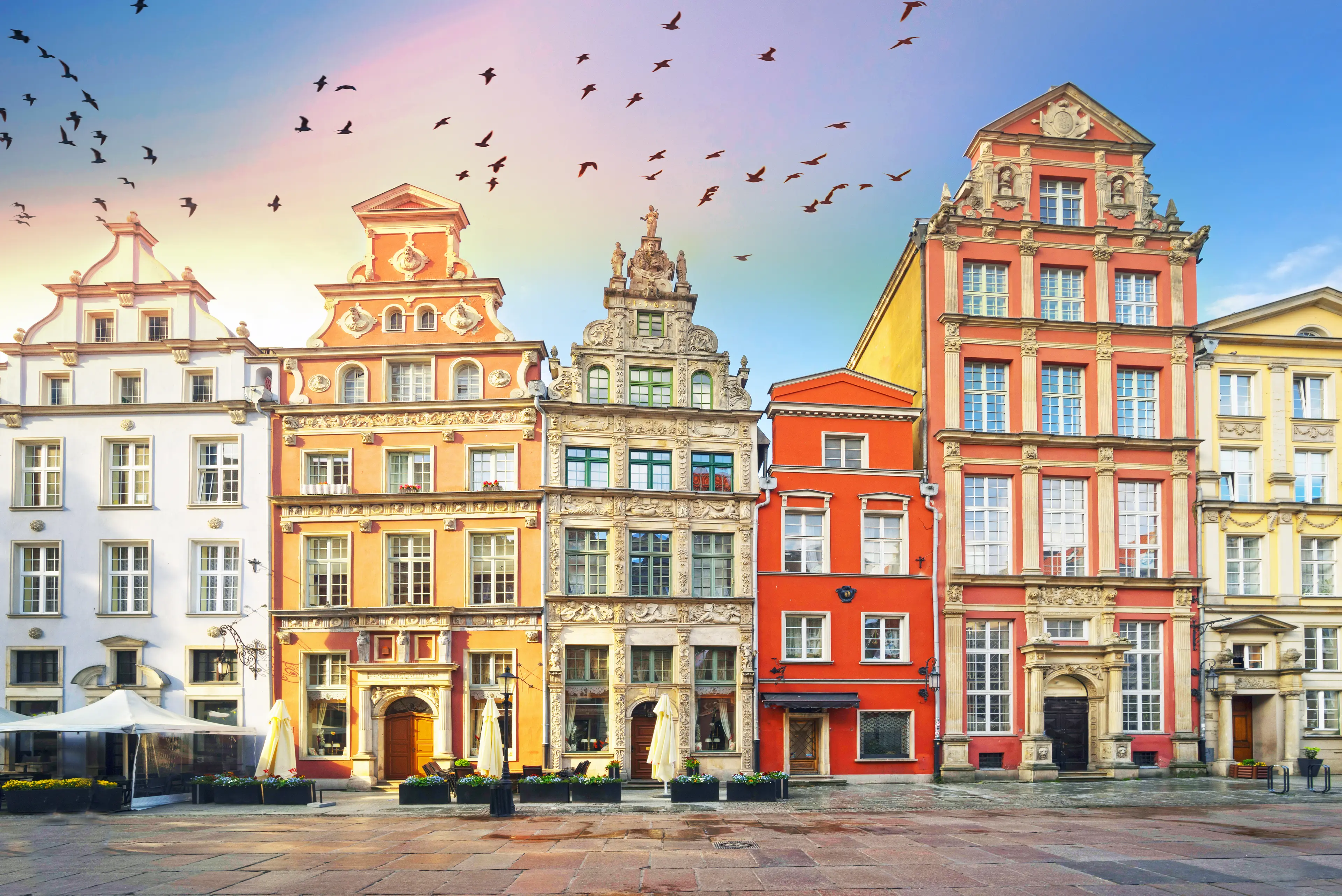 Colorful buildings of the old town