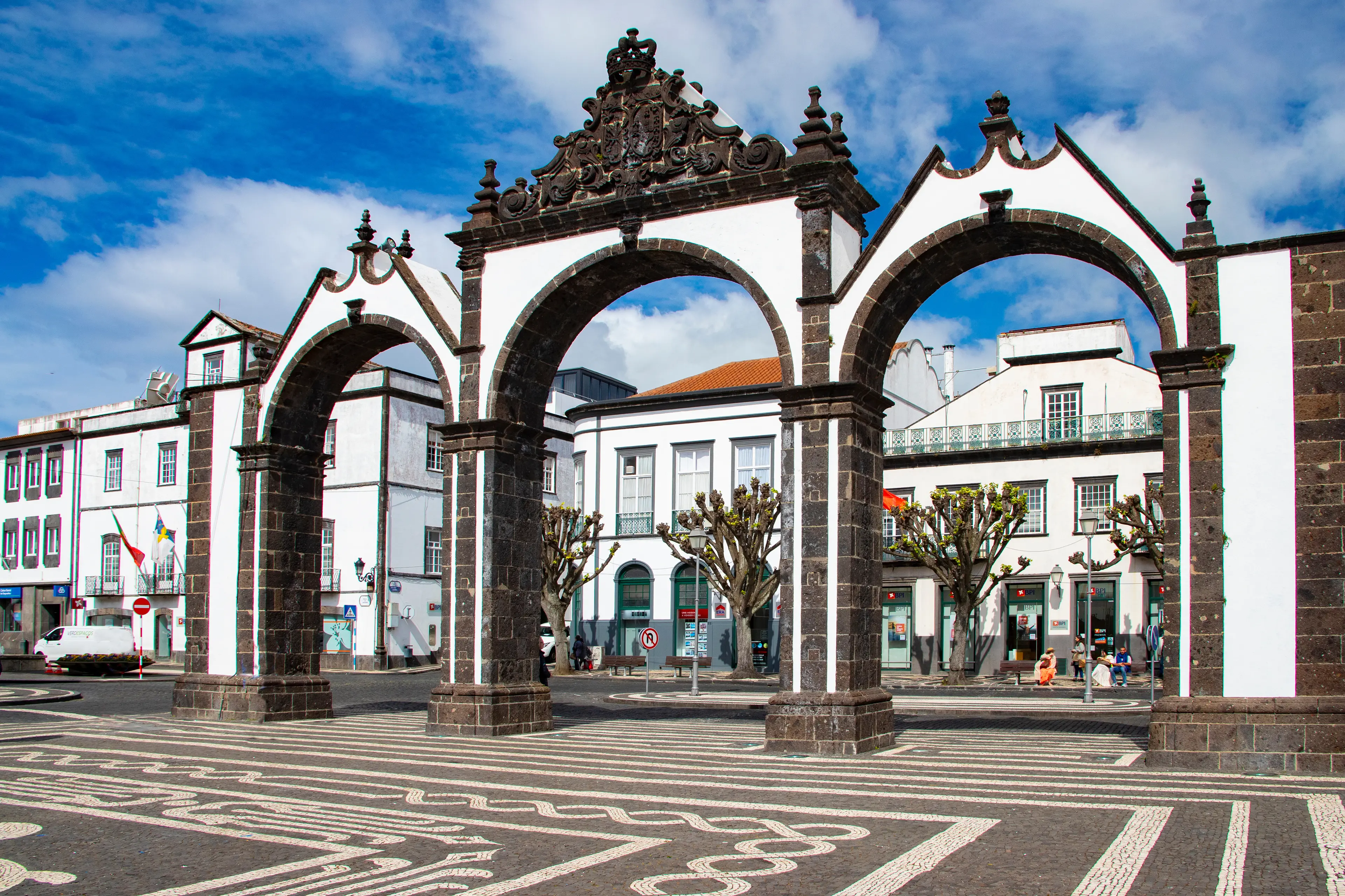 Ponta Delgada town square on Sao Miguel island