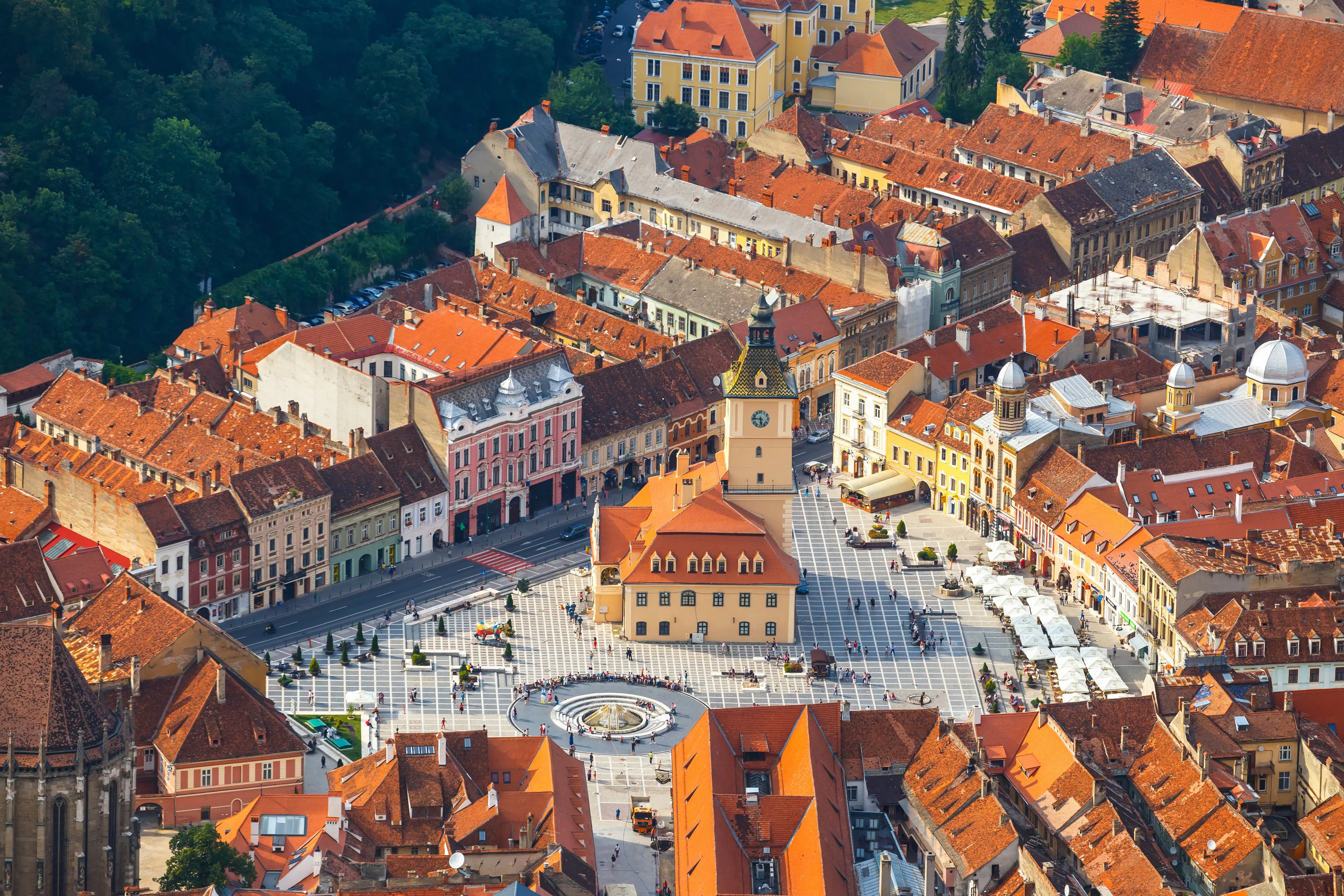 Aerial view of the old town Aerial view of the old town