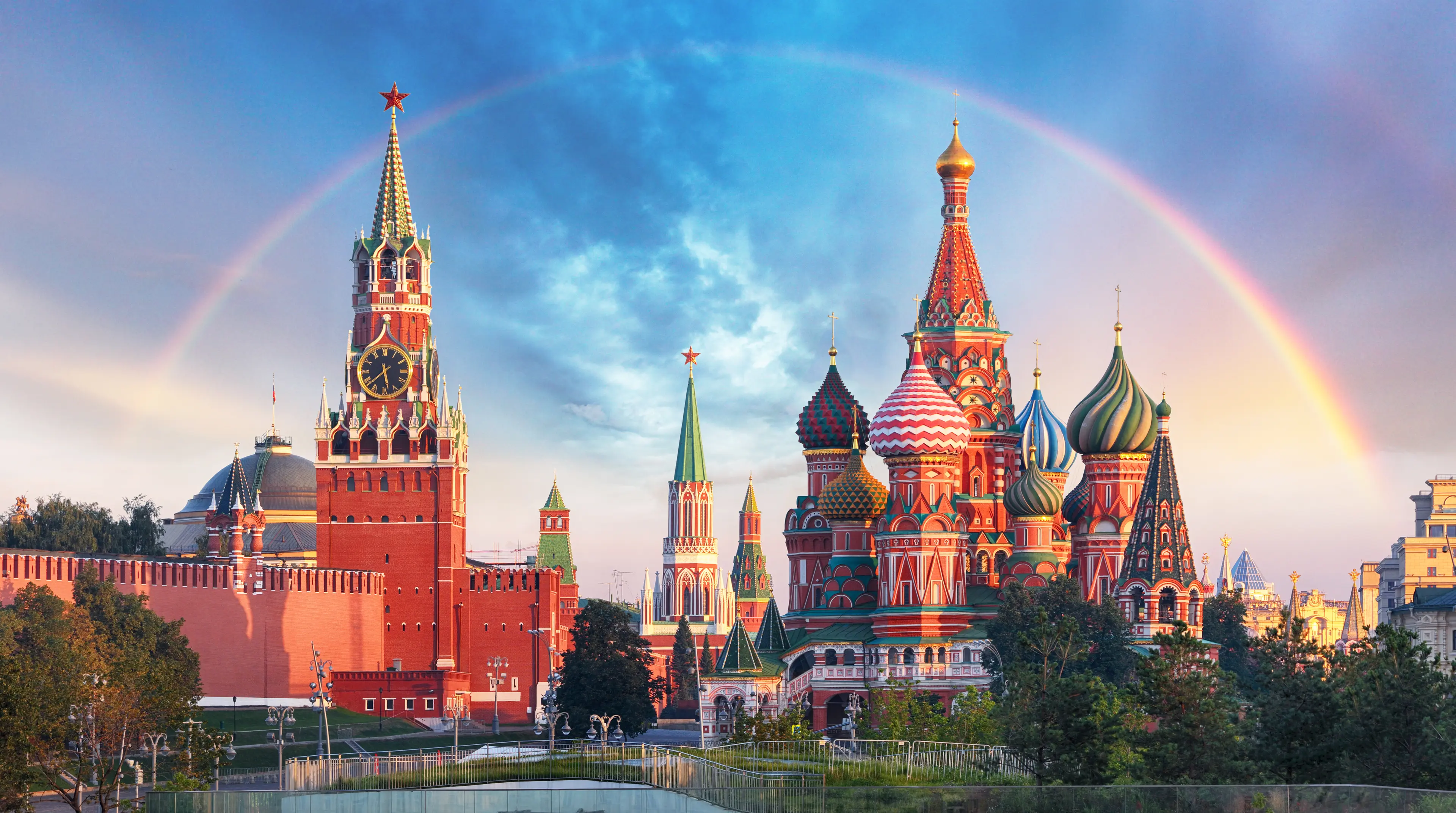 Red Square with Moscow Kremlin and St Basil's Cathedral