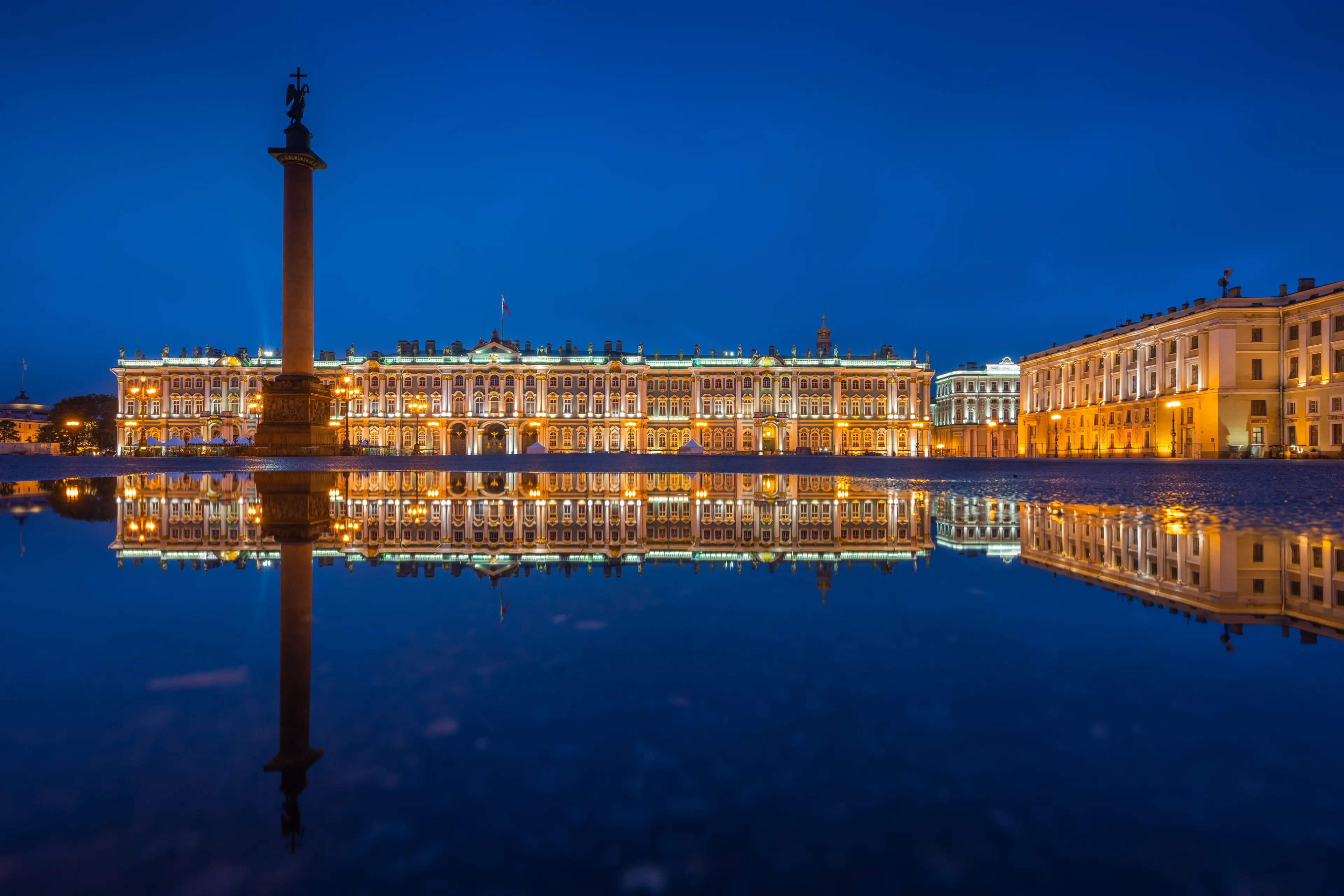 Hermitage museum (Winter Palace) on Palace square