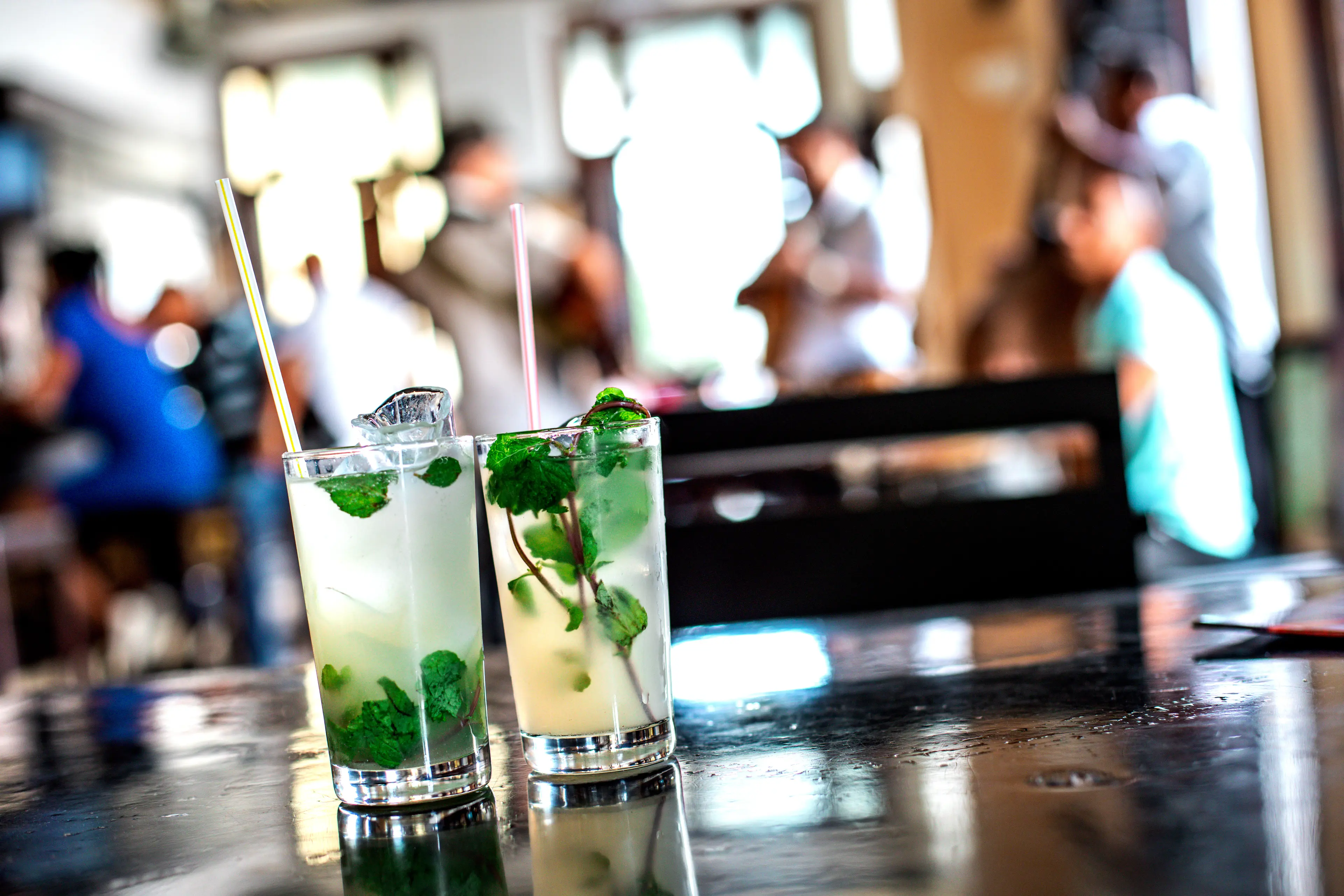 Mojito cocktail in a bar