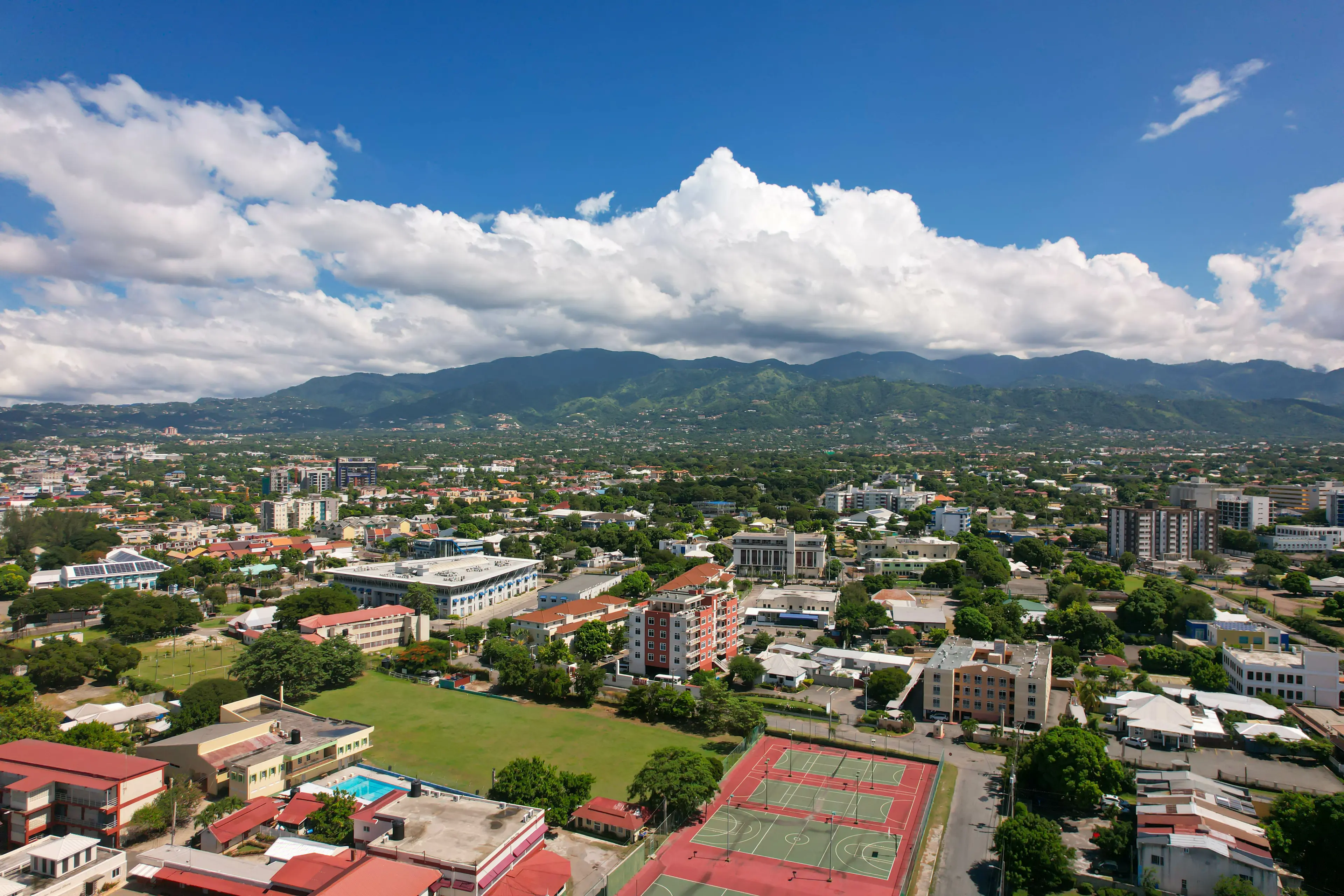 Aerial panorama of Kingston