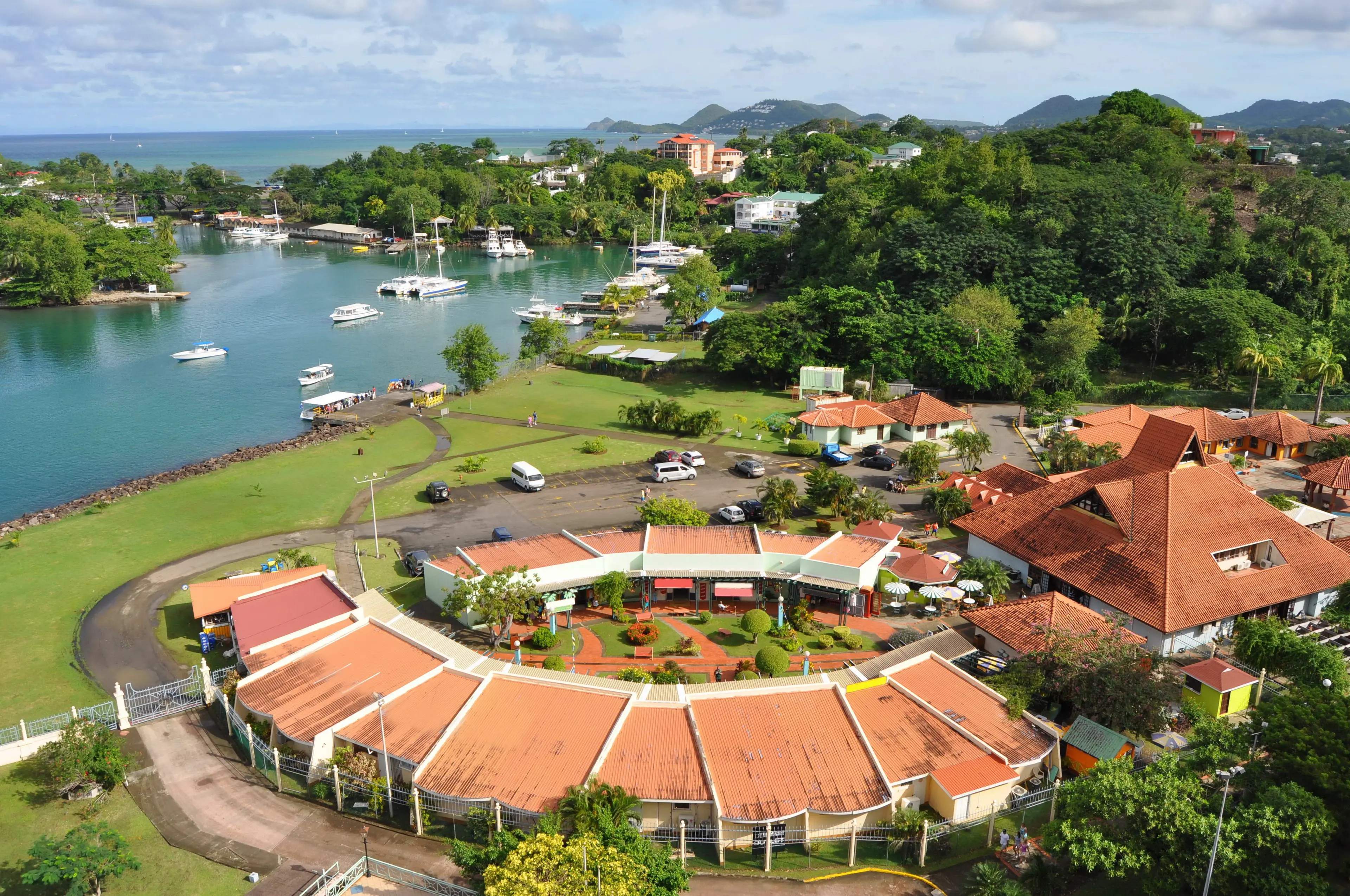 Aerial view of Castries