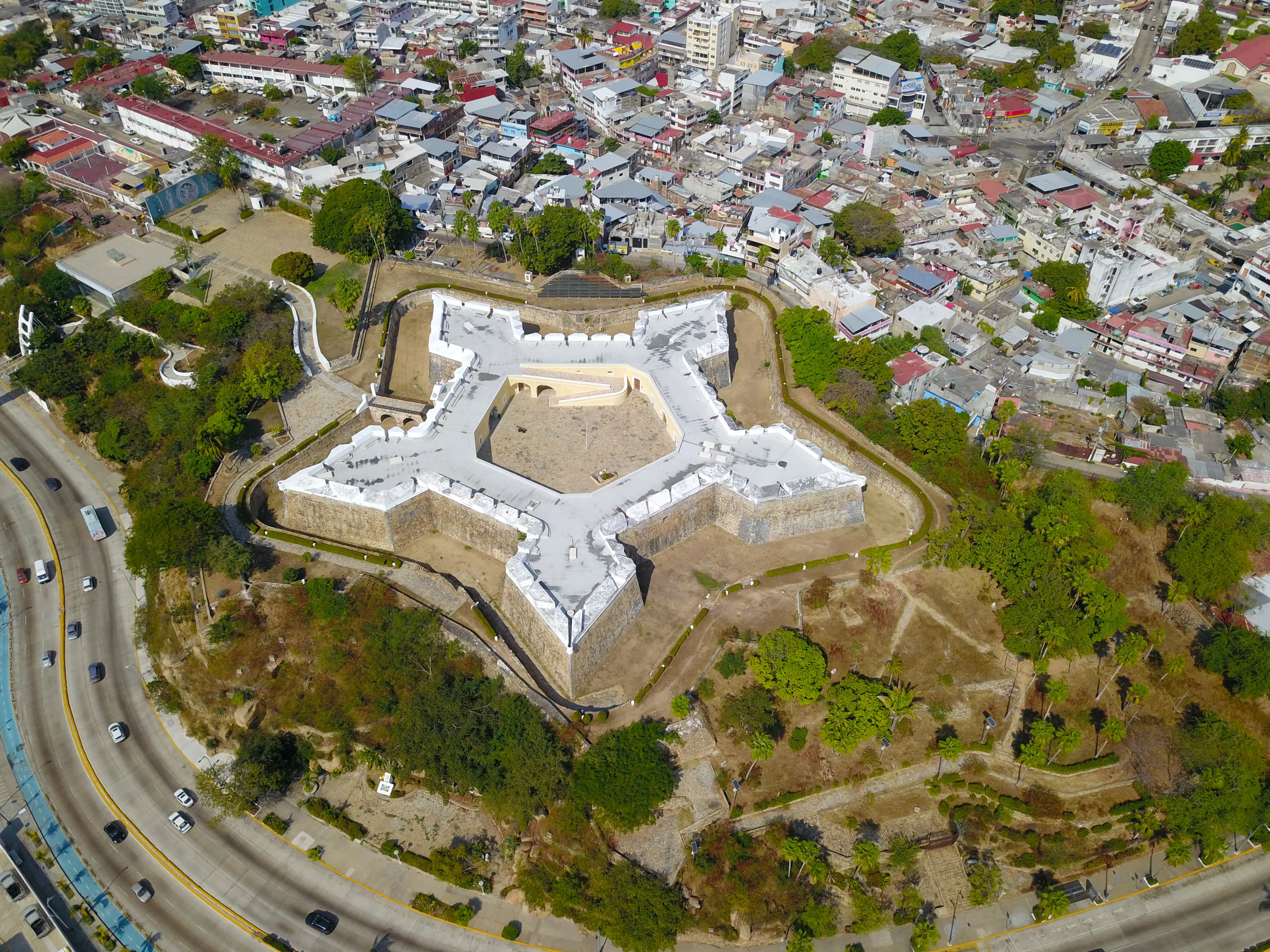 Aerial shot of Fort San Diego