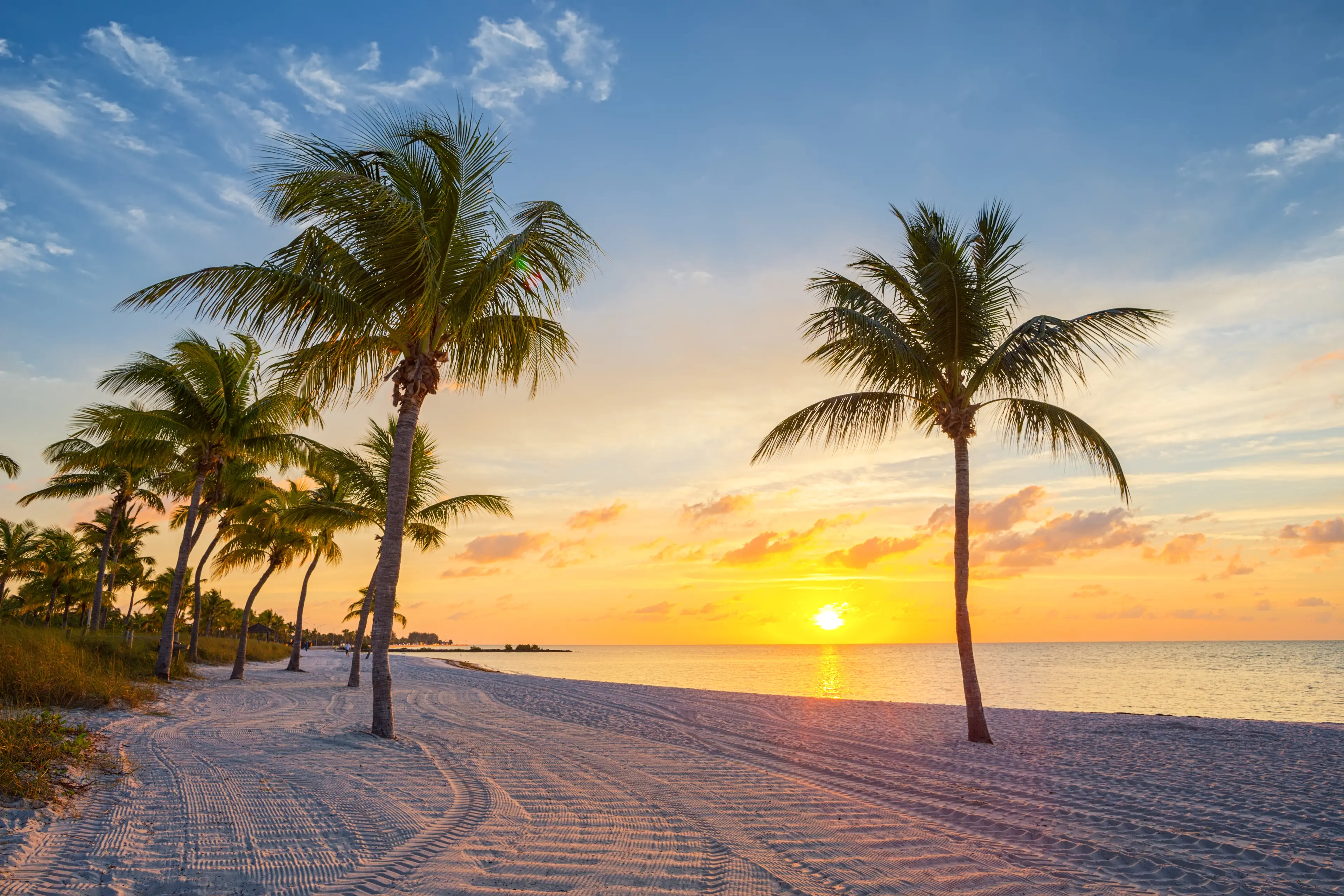 Sunrise on the Smathers beach in Key West