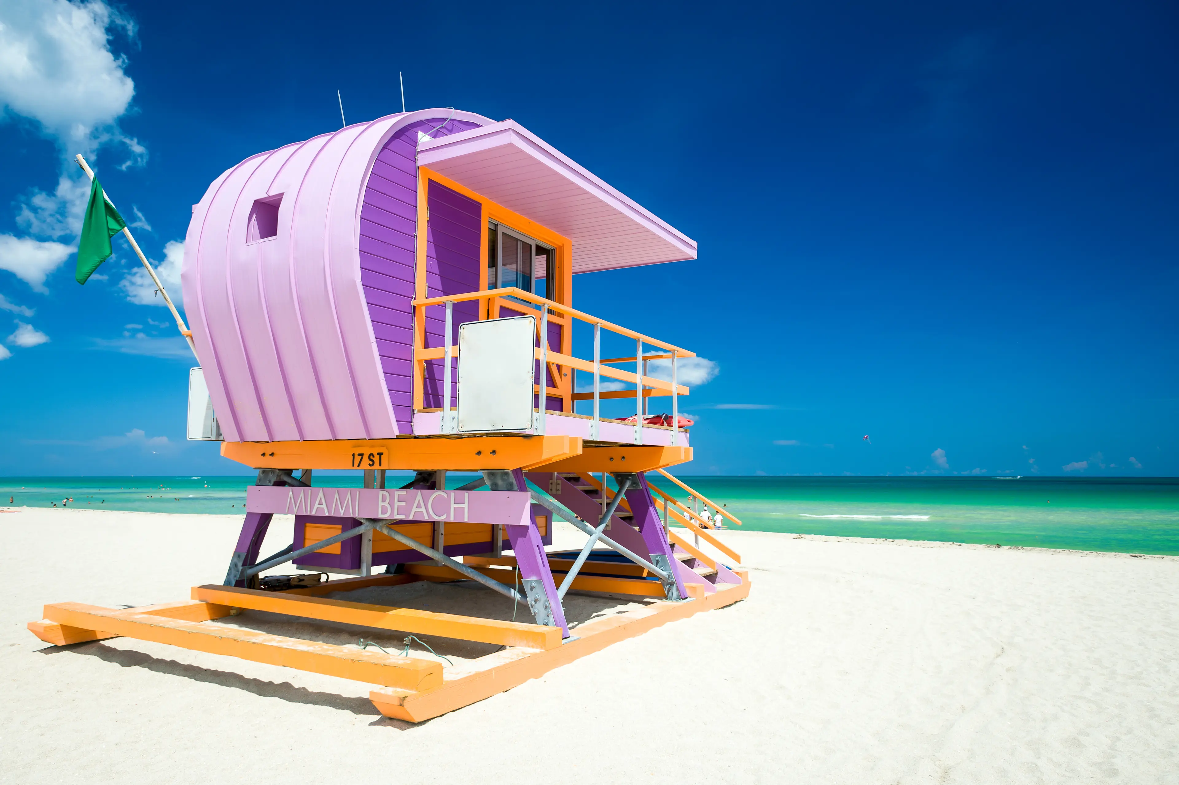 Lifeguard tower on South Beach Lifeguard tower on South Beach