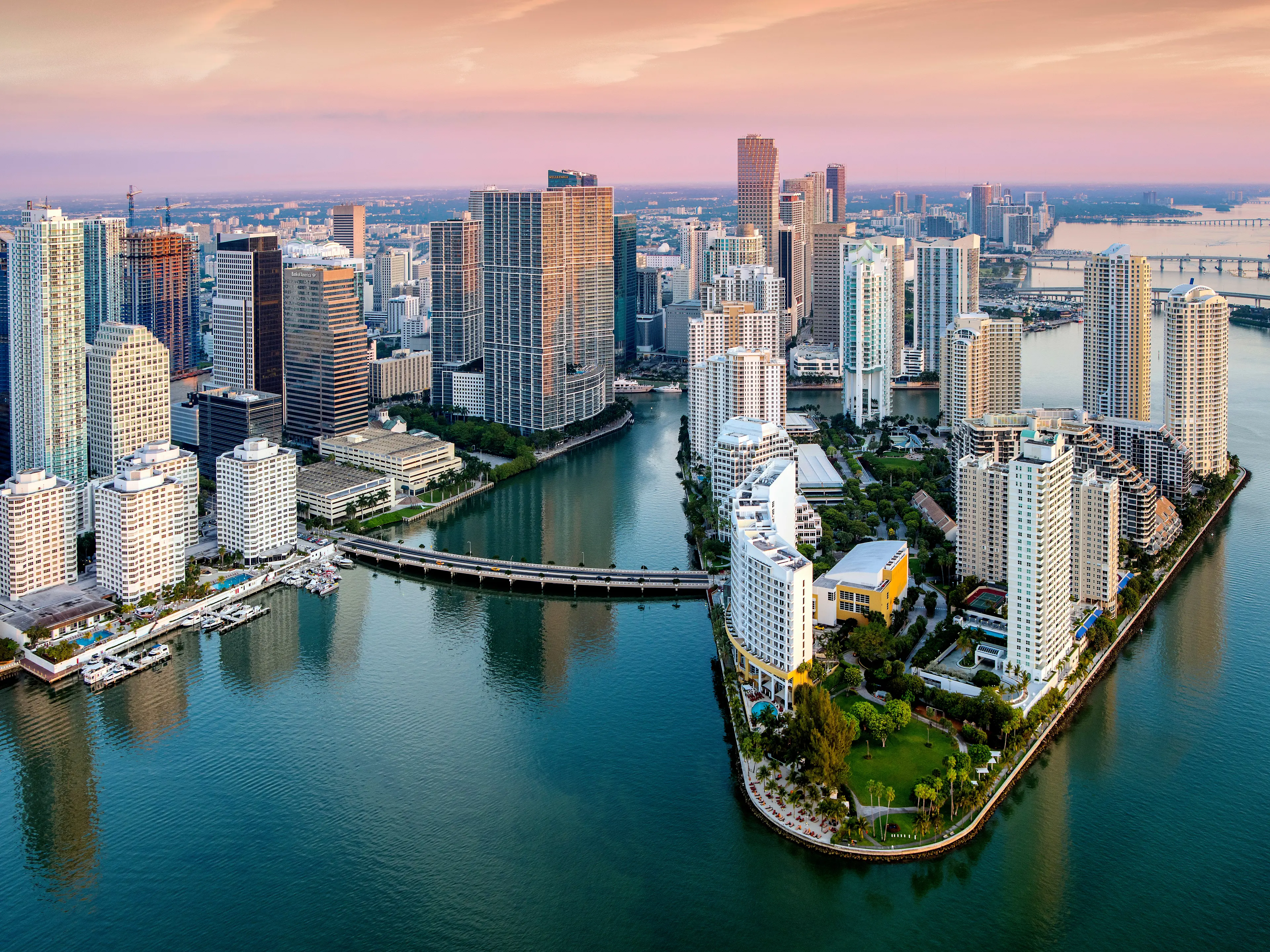 Brickell Key and Four Seasons Hotel Brickell Key and Four Seasons Hotel