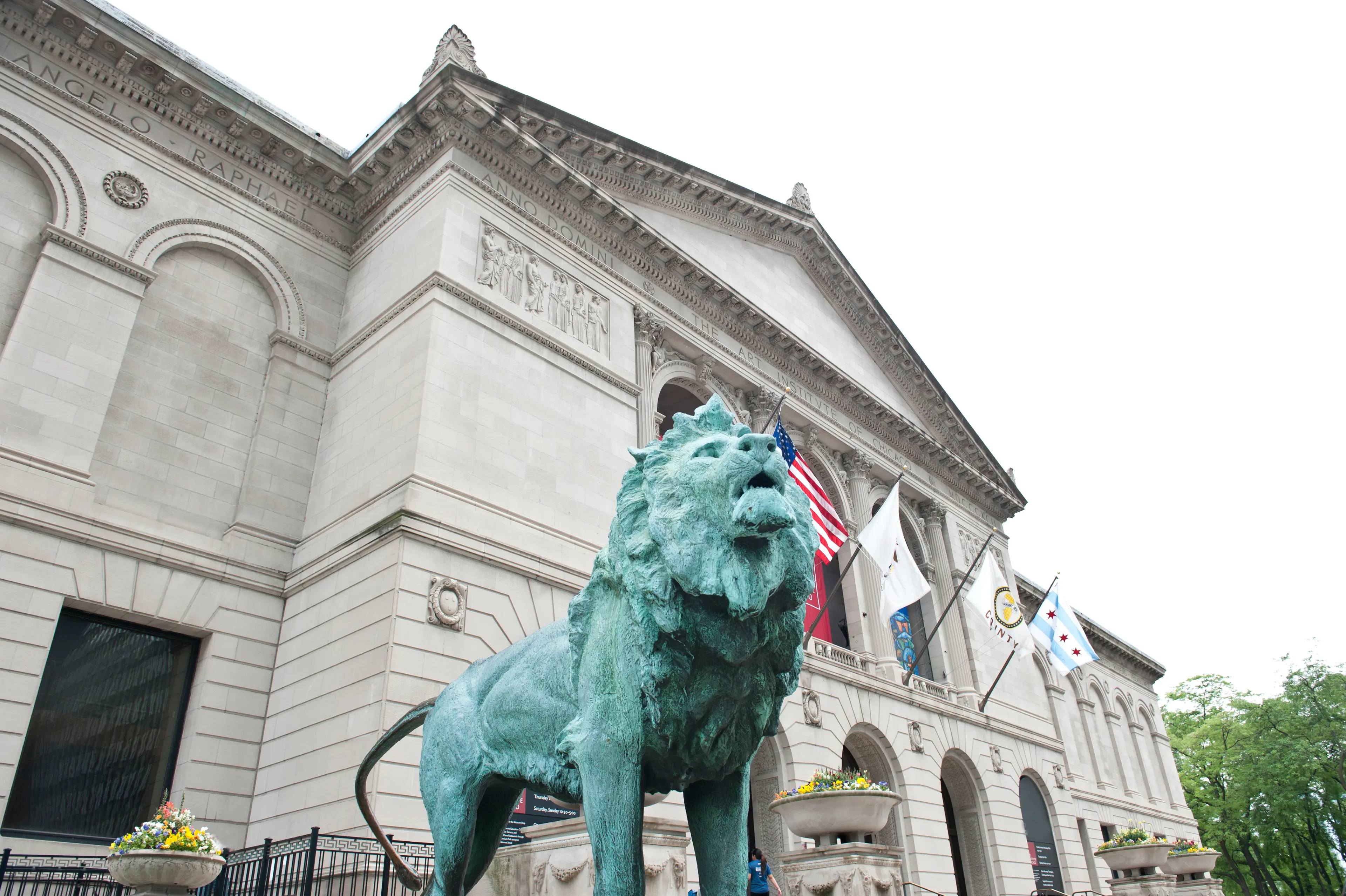 Green Lion Statue at Art Museum Green Lion Statue at Art Museum