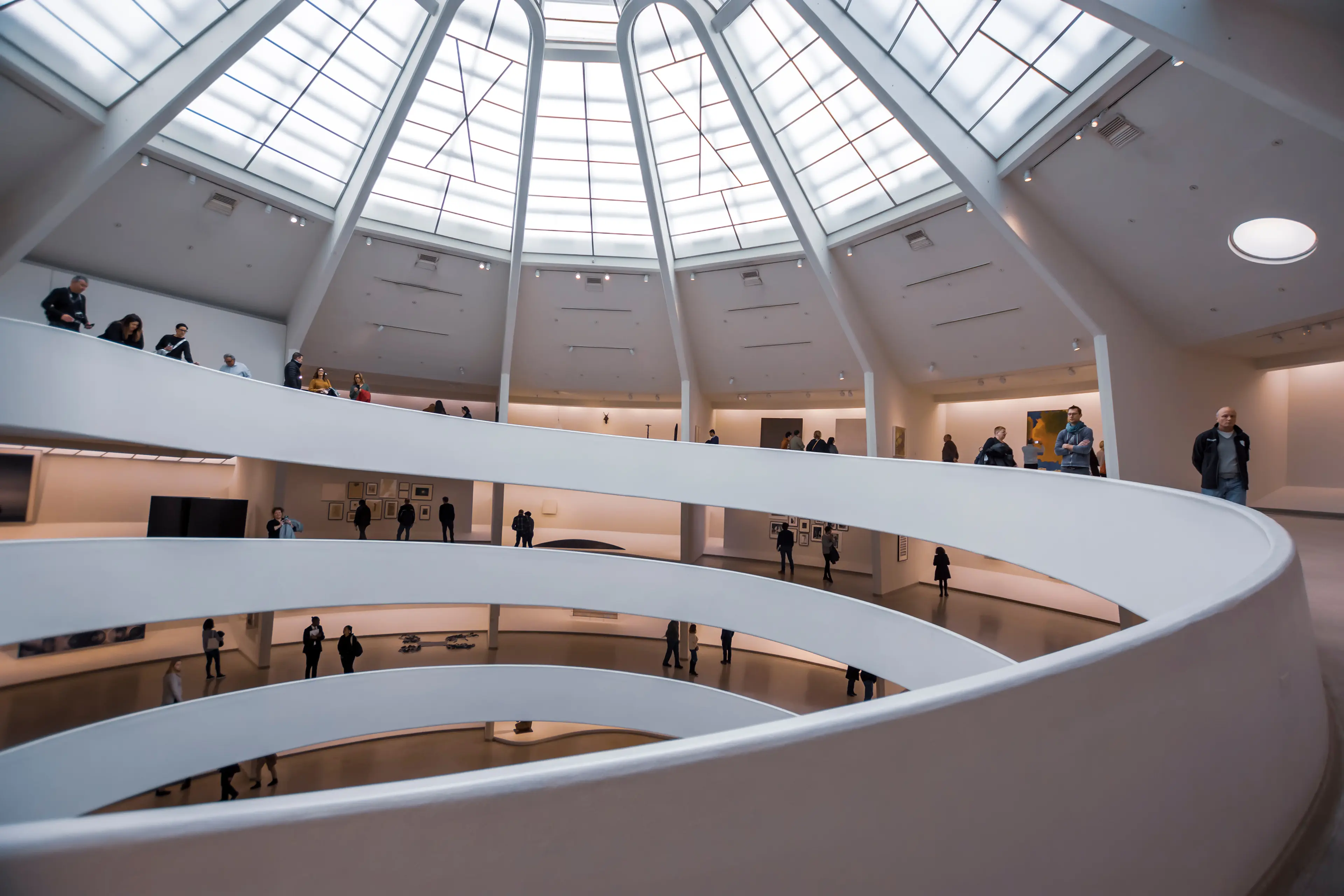 Interior of the famous Guggenheim Museum in the 5th Avenue