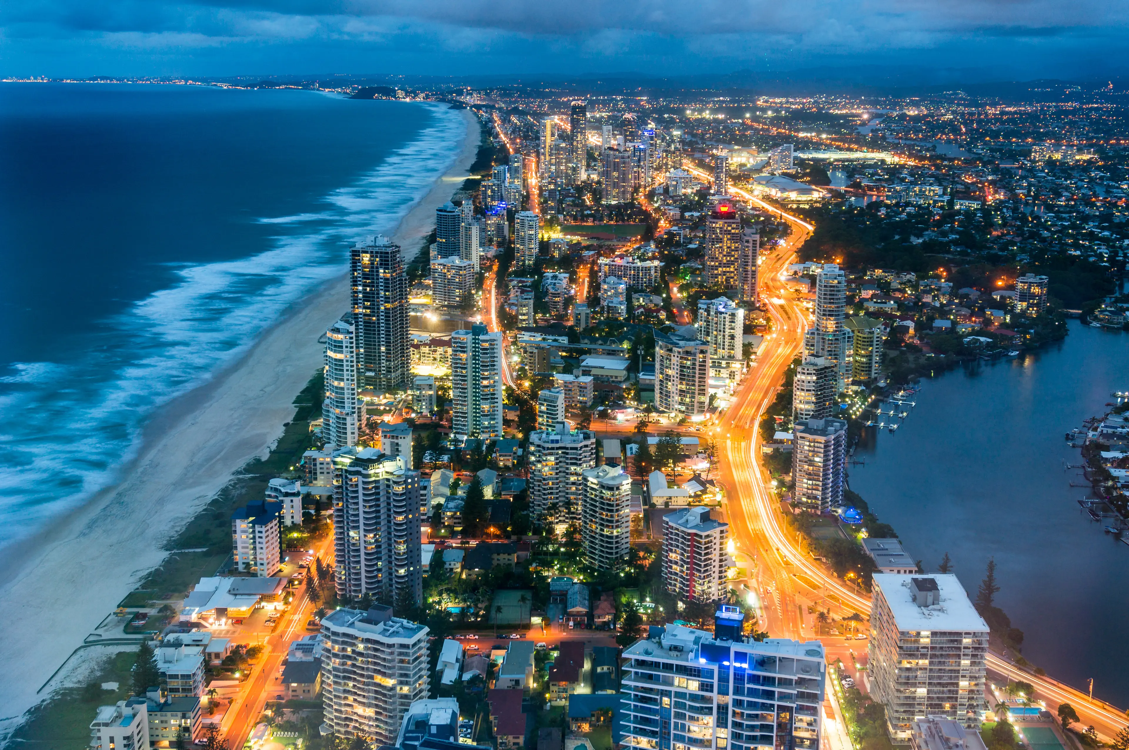 Aerial view of the Surfers Paradise