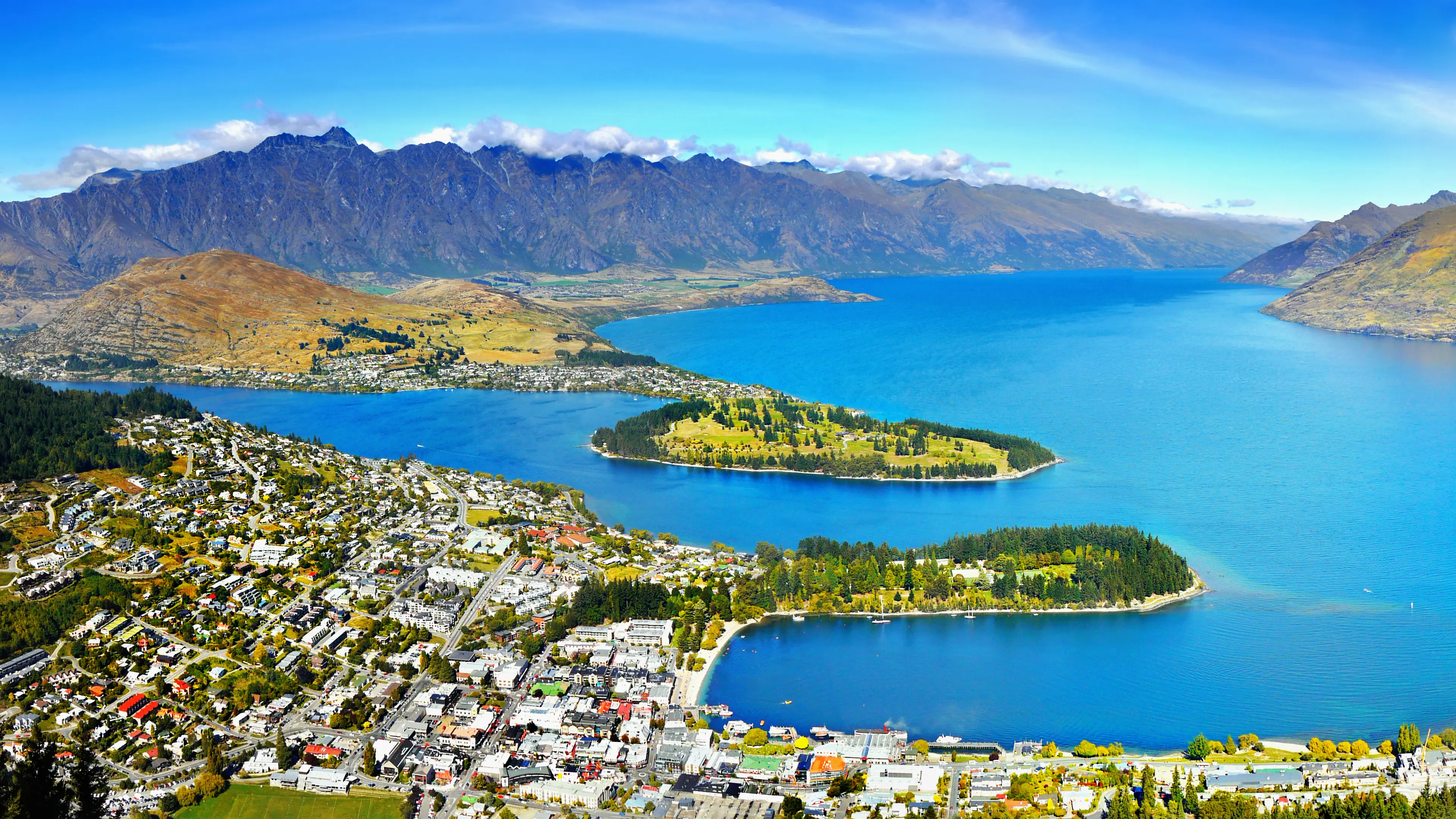 View of lake and mountains