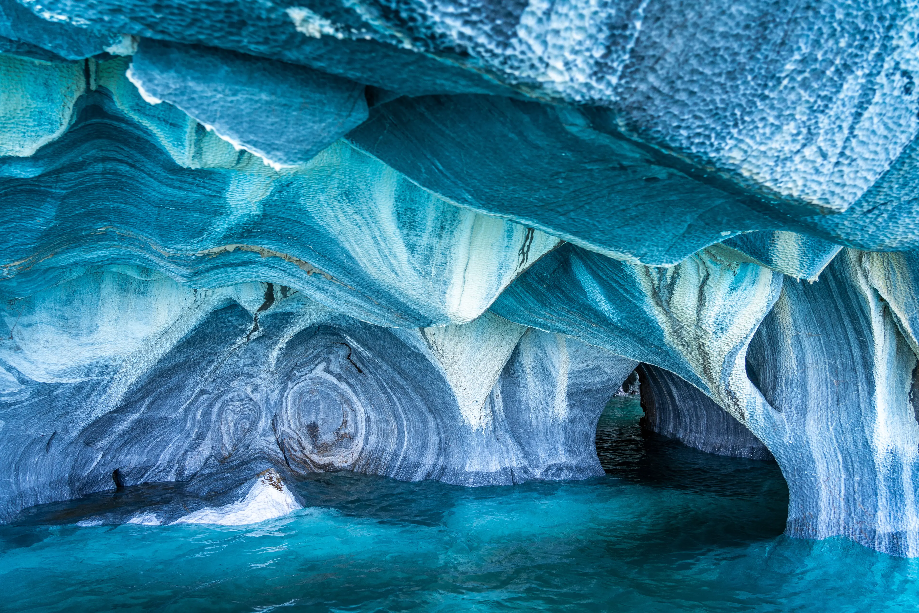 The Marble caves of the Carrera lake area