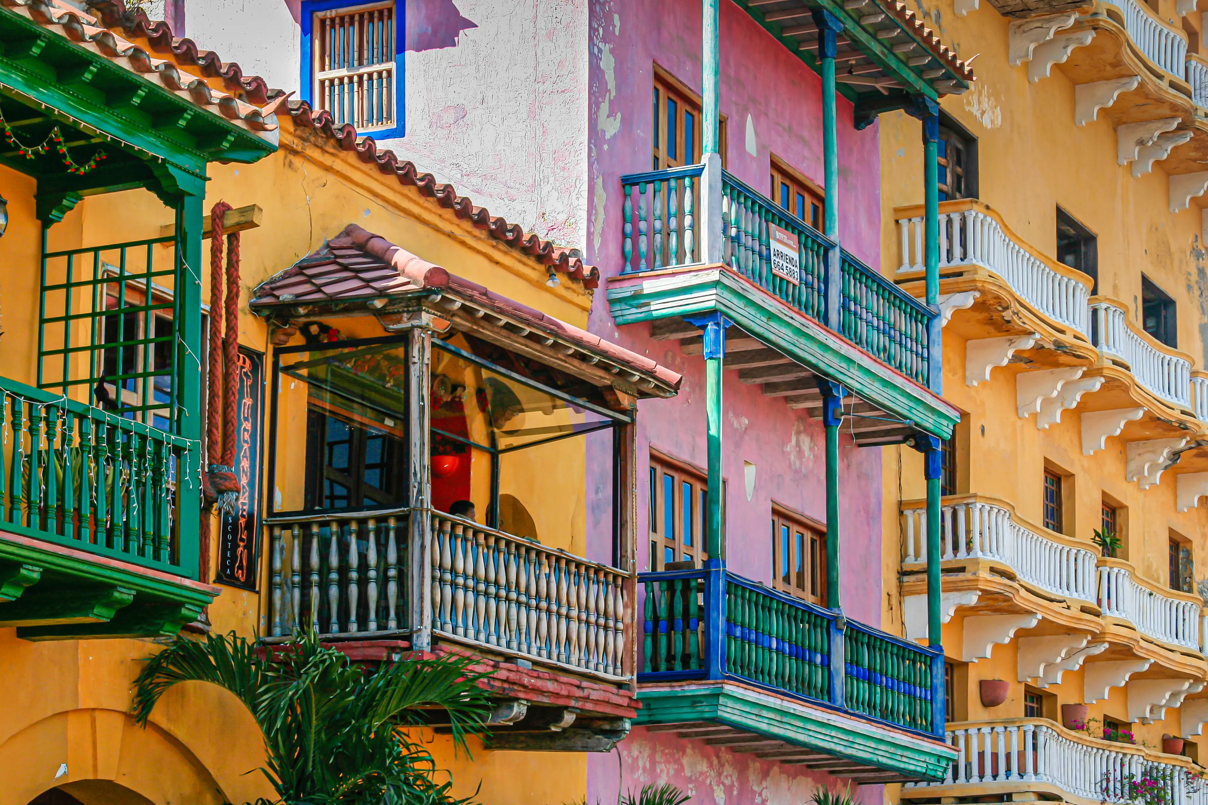 Colorful houses of old town
