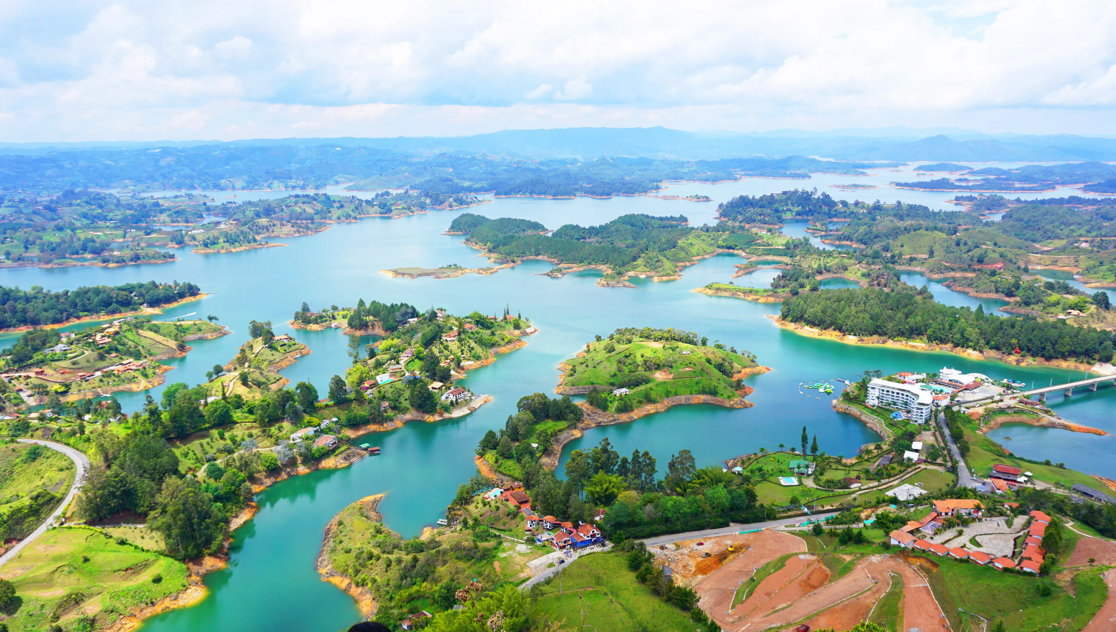 Panoramic landscape of the lake of Guatape Panoramic landscape of the lake of Guatape