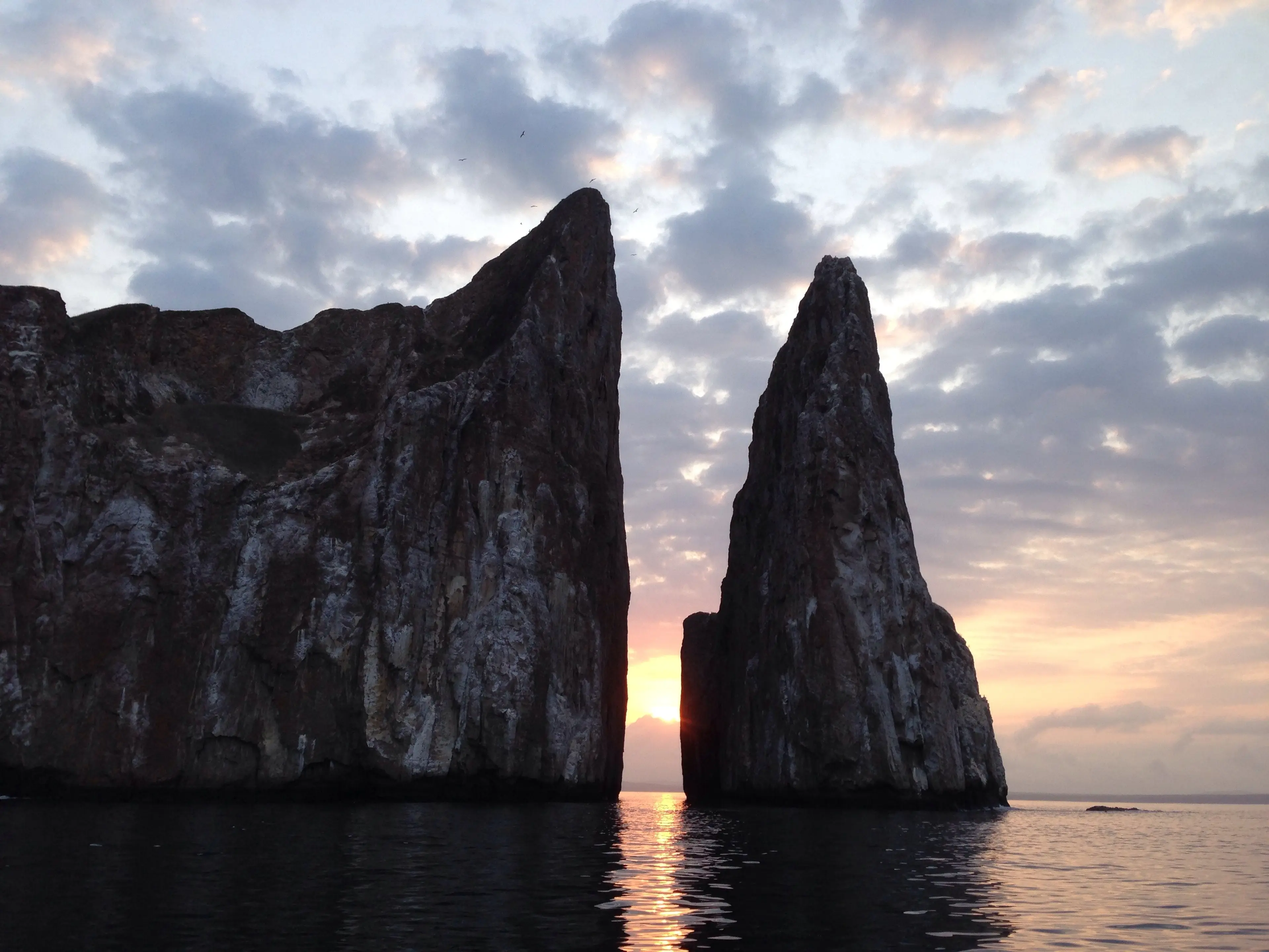 Kicker Rock (Leon Dormido) in the Pacific Ocean, San Cristobal Island Kicker Rock (Leon Dormido) in the Pacific Ocean, San Cristobal Island